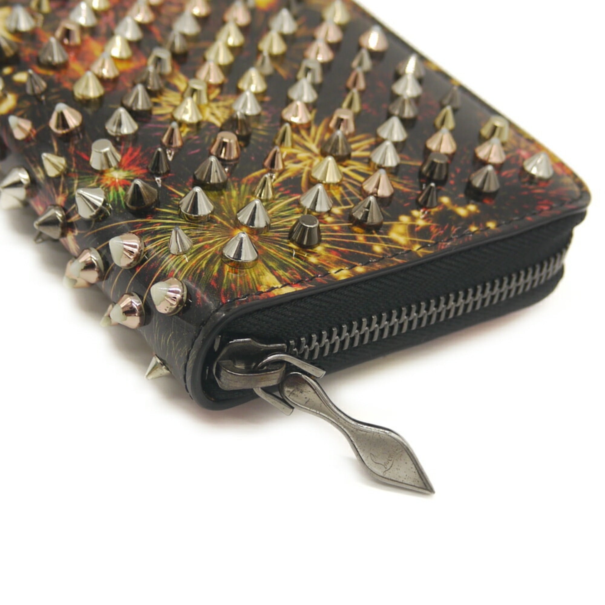 Christian Louboutin Black Patent Leather Long Wallet (Bi-Fold) (Pre-Owned)