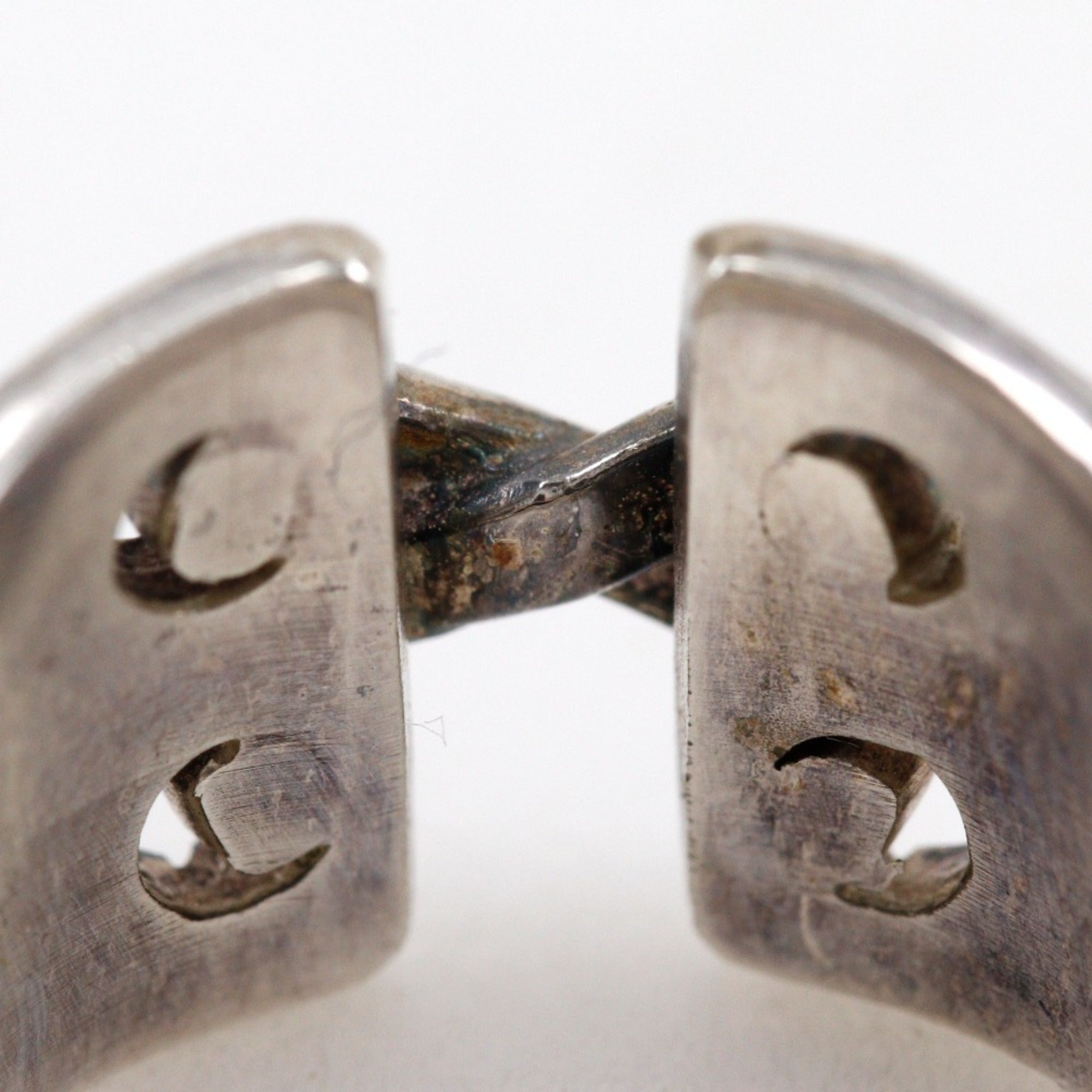 Hermes Silver 925 Band Ring (Pre-Owned)