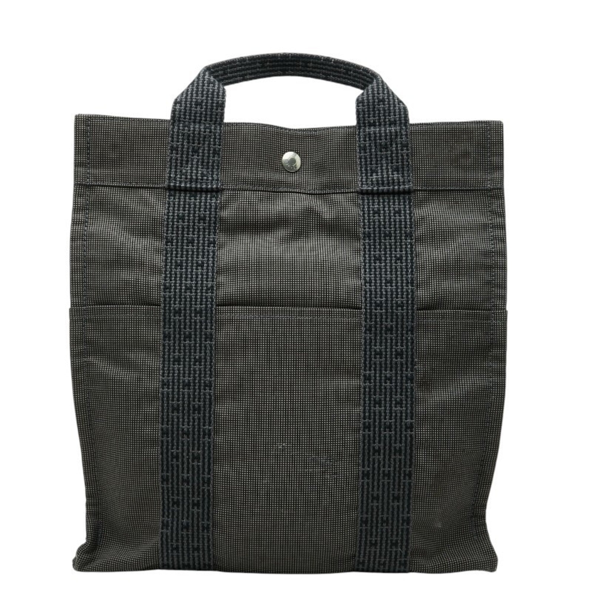 Hermes Gray Canvas Backpack Handbag (Pre-Owned)