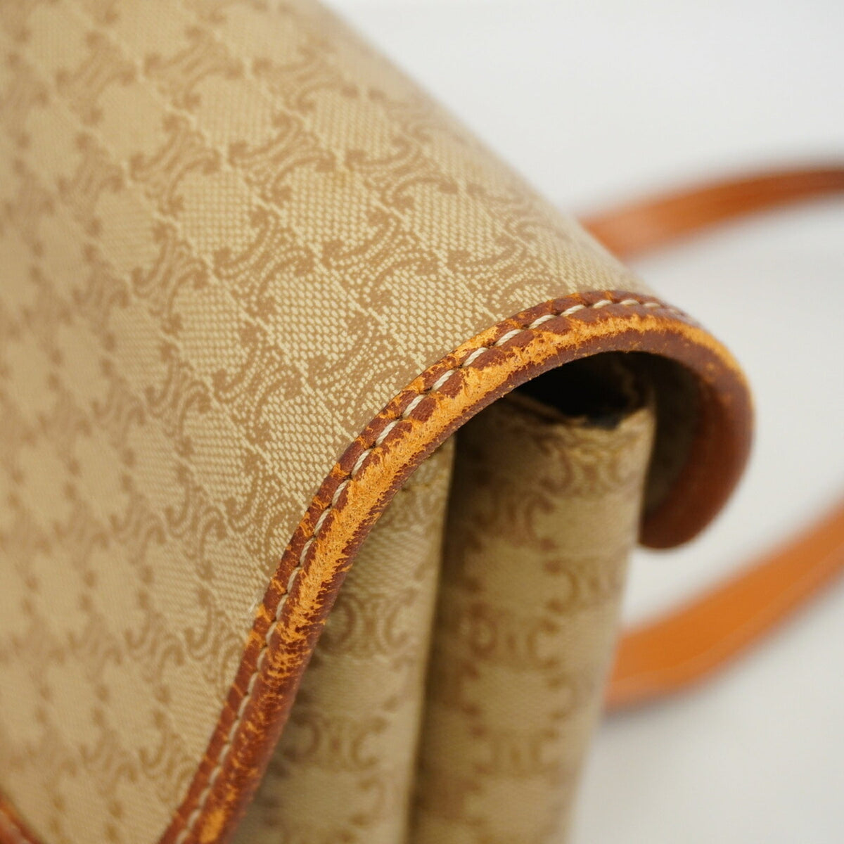 Celine Beige Brown Pvc Shoulder Bag (Pre-Owned)