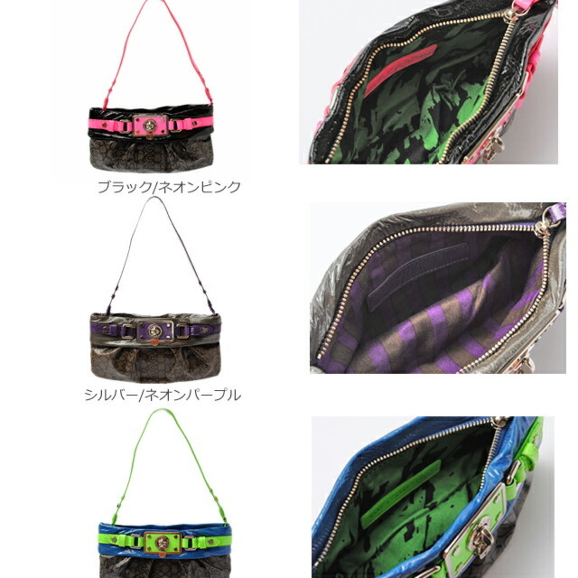 Marc By Marc Jacobs Dark Blue Green Pvc Handbag Pouch (Pre-Owned)