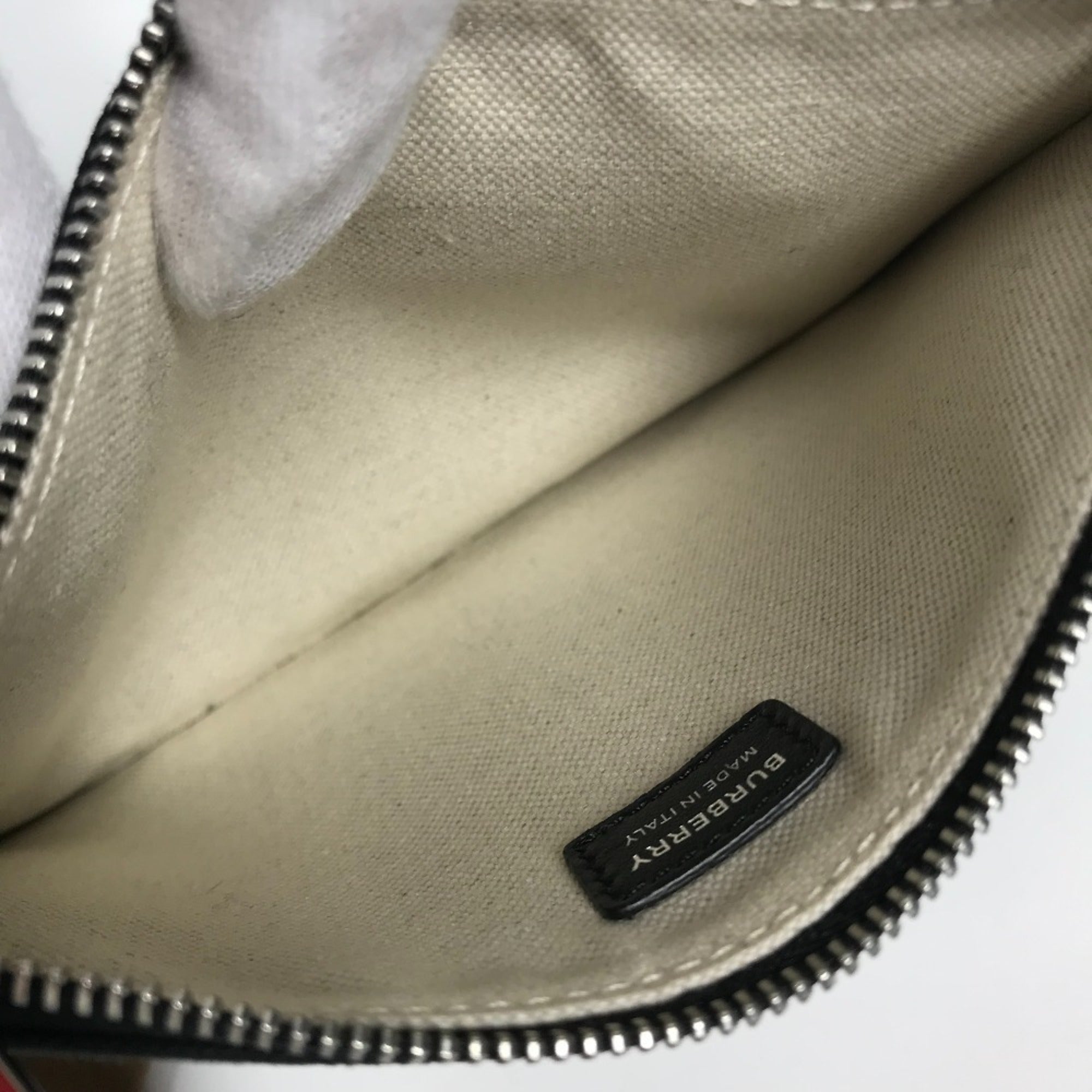 Burberry Black White Canvas Coin Purse/Coin Case (Pre-Owned)