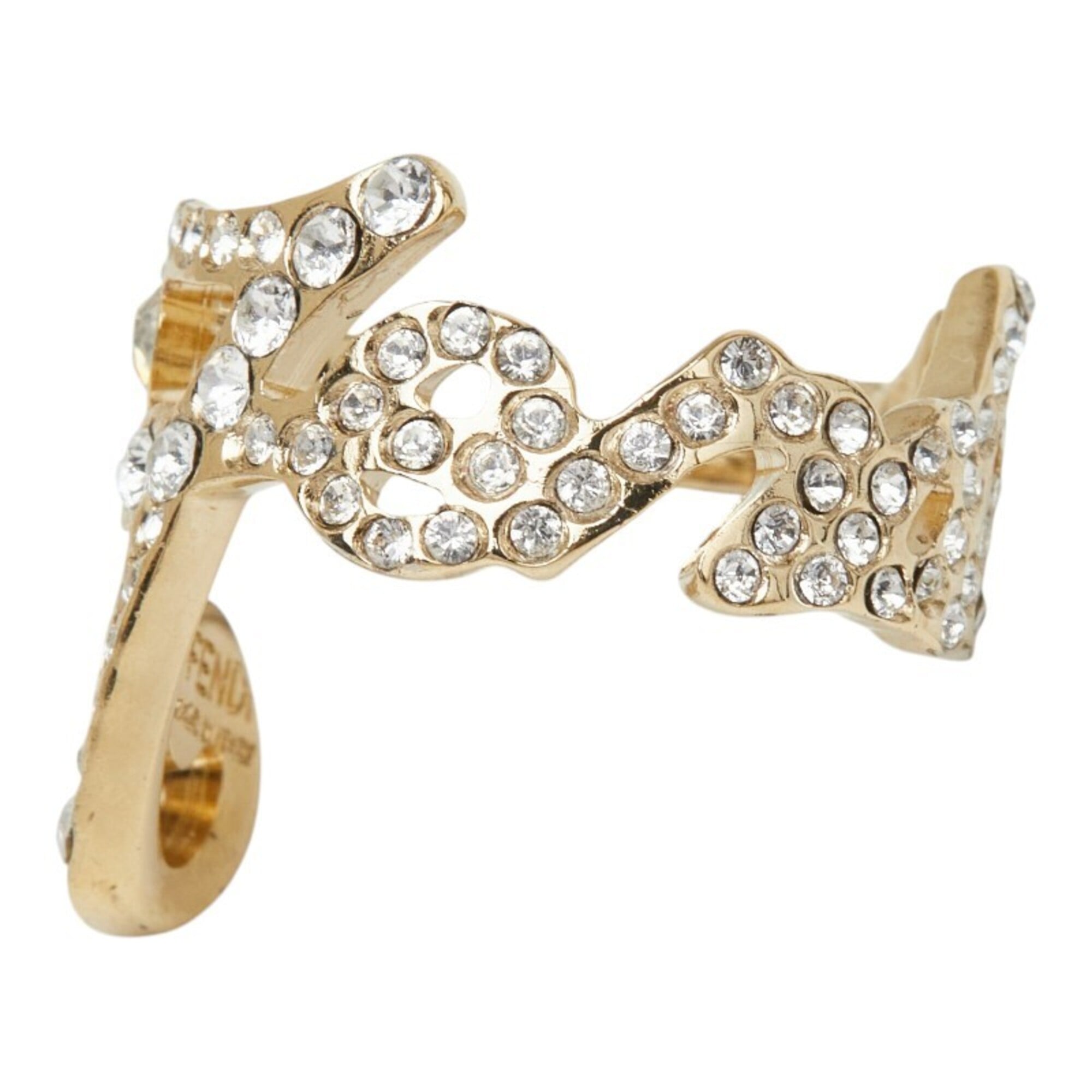 Fendi Gold Silver Band Ring (Pre-Owned)