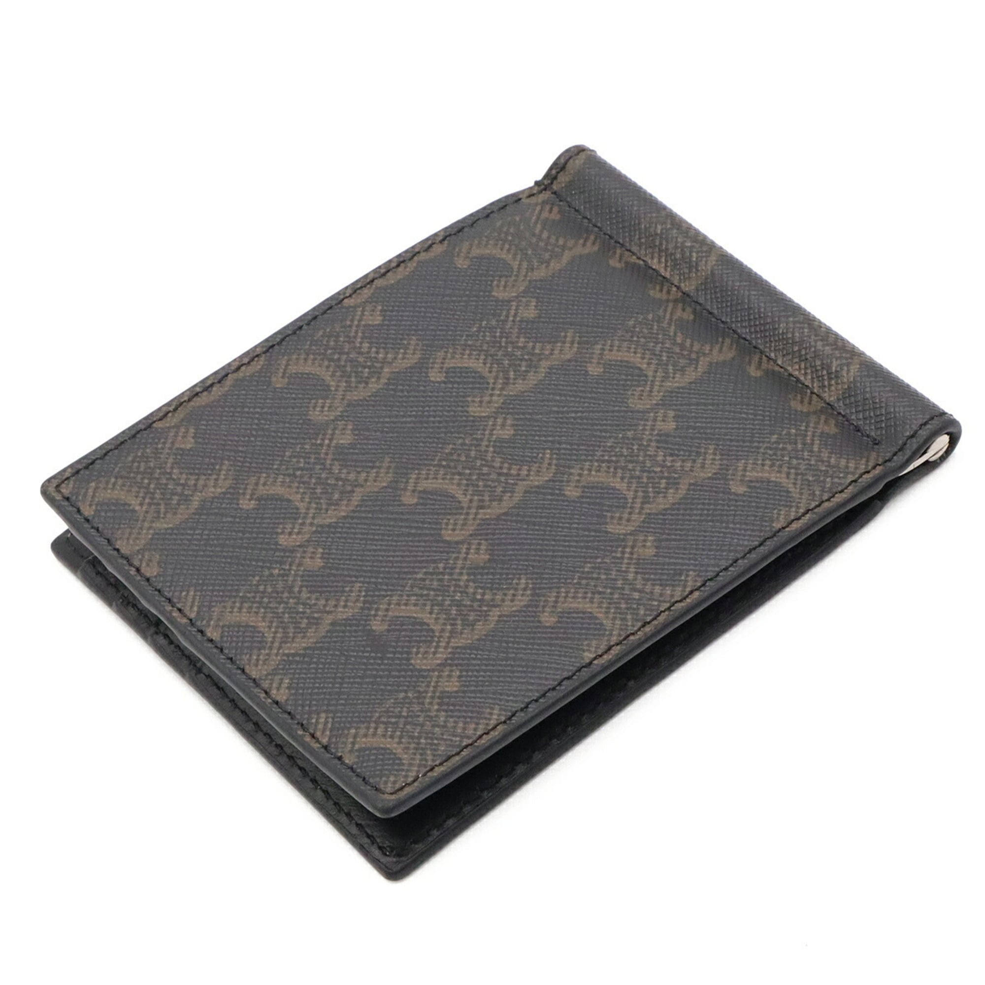 Celine Black Brown Coated Canvas Wallet (Bi-Fold) (Pre-Owned)