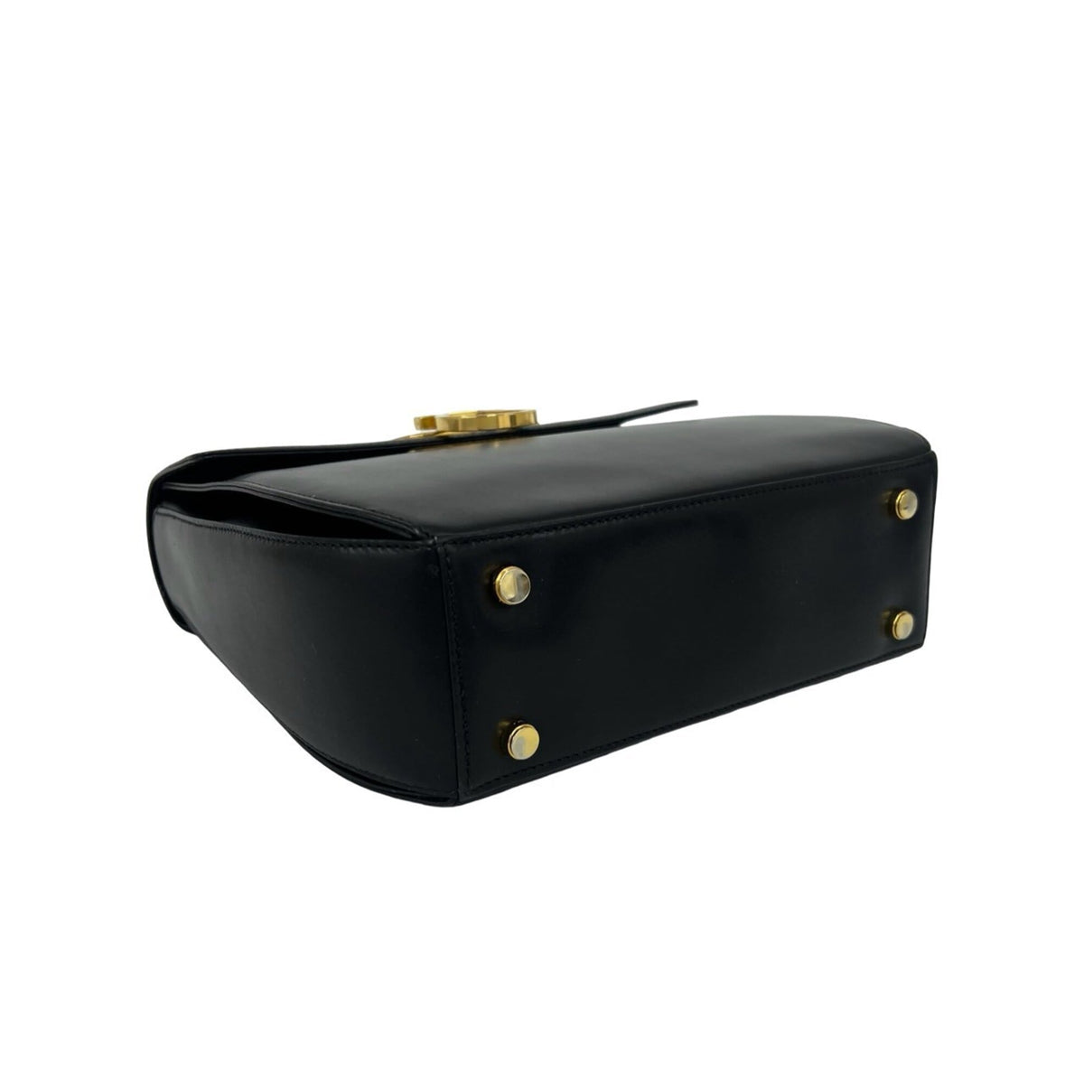 Salvatore Ferragamo Black Leather Handbag Shoulder Bag (Pre-Owned)