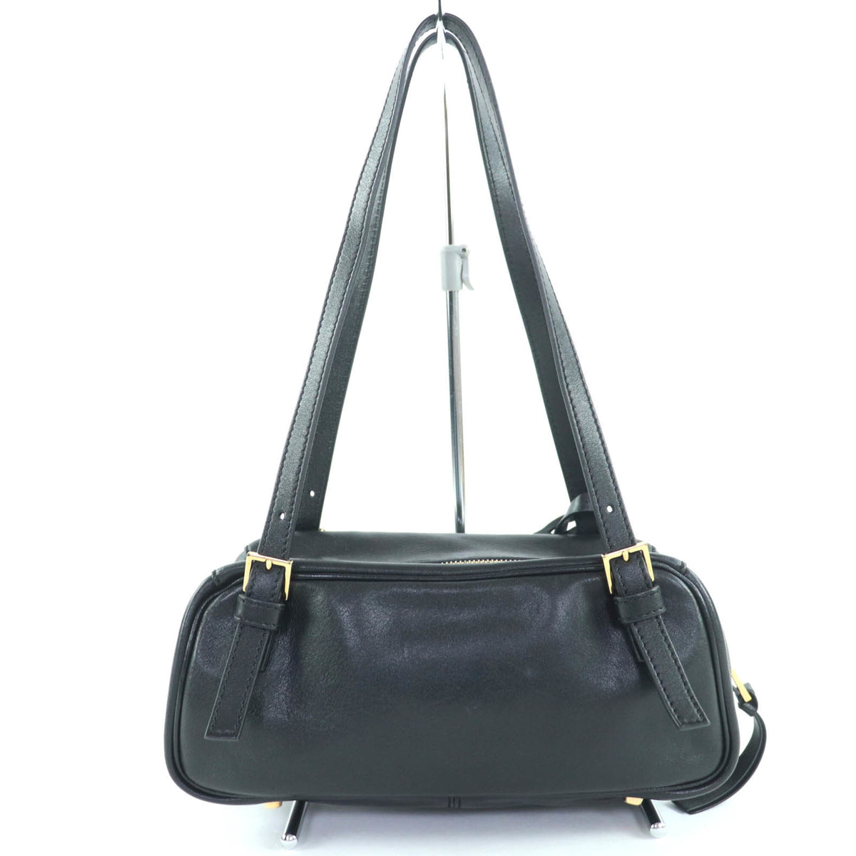 Versace Black Leather Handbag (Pre-Owned)
