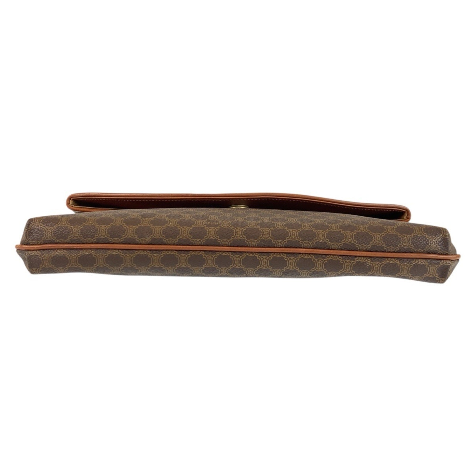 Celine Brown Pvc Clutch Bag Handbag Pouch (Pre-Owned)