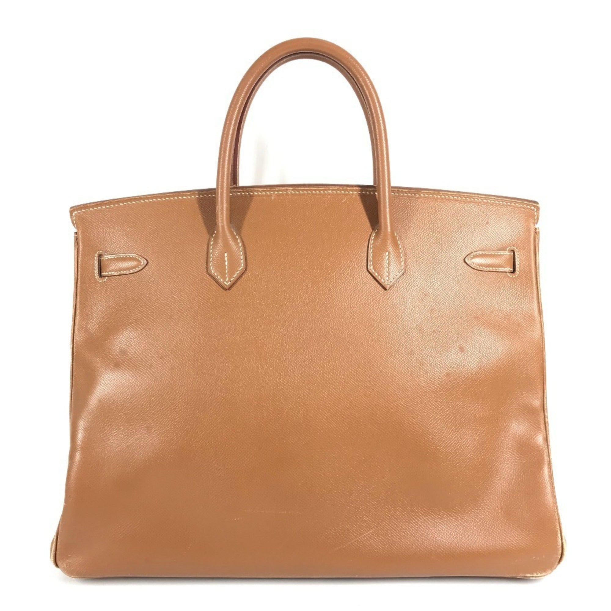 Hermes Birkin Brown Gold Brown Epsom Leather Handbag Tote Bag (Pre-Owned)