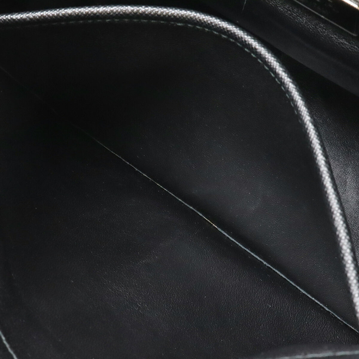 Prada Black Nero Talco White Leather Handbag Shoulder Bag (Pre-Owned)