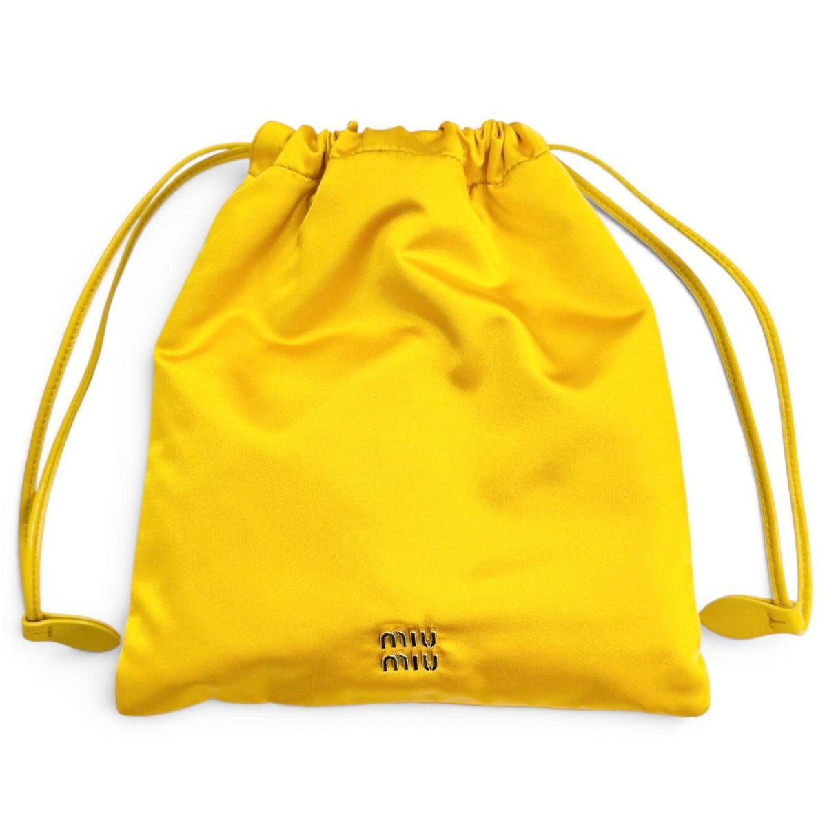 Miu Miu Yellow Silk Pouch (Pre-Owned)