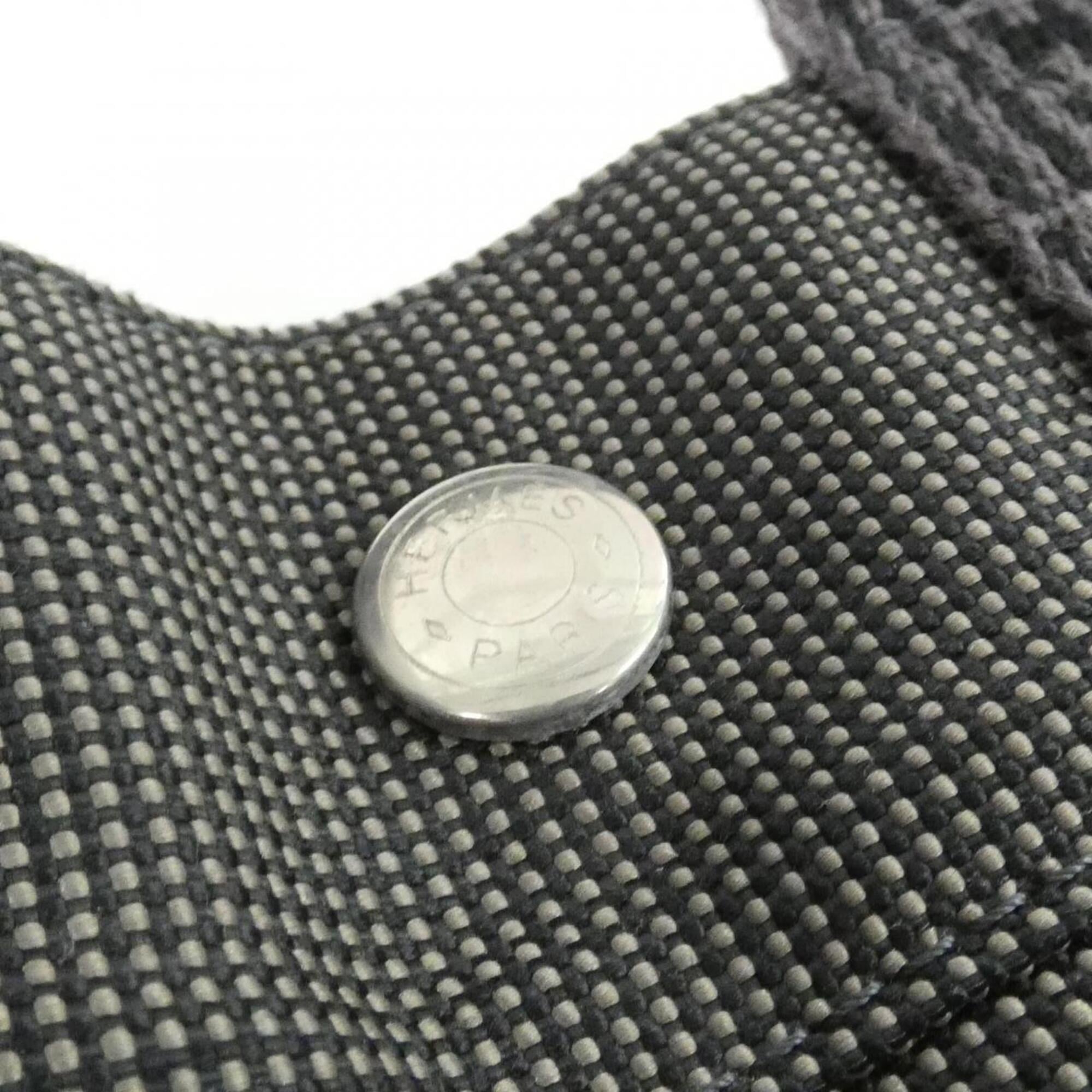 Hermes Black Canvas Handbag (Pre-Owned)