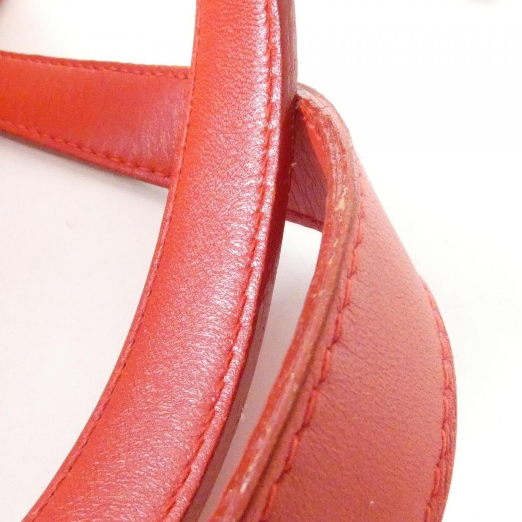 Chanel Red Color Nylon Handbag (Pre-Owned)