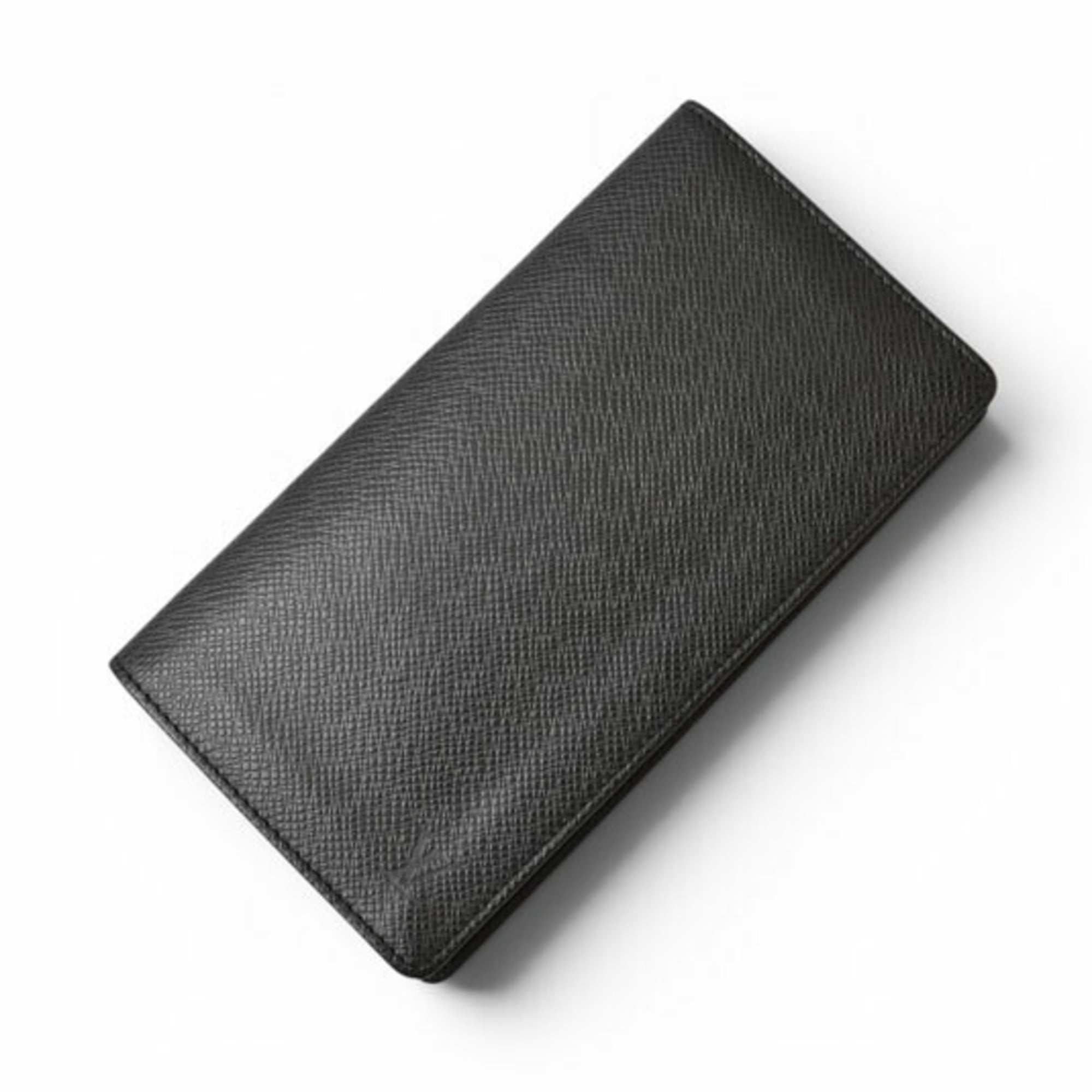 Louis Vuitton Taiga Ardoise Leather Long Wallet (Bi-Fold) (Pre-Owned)