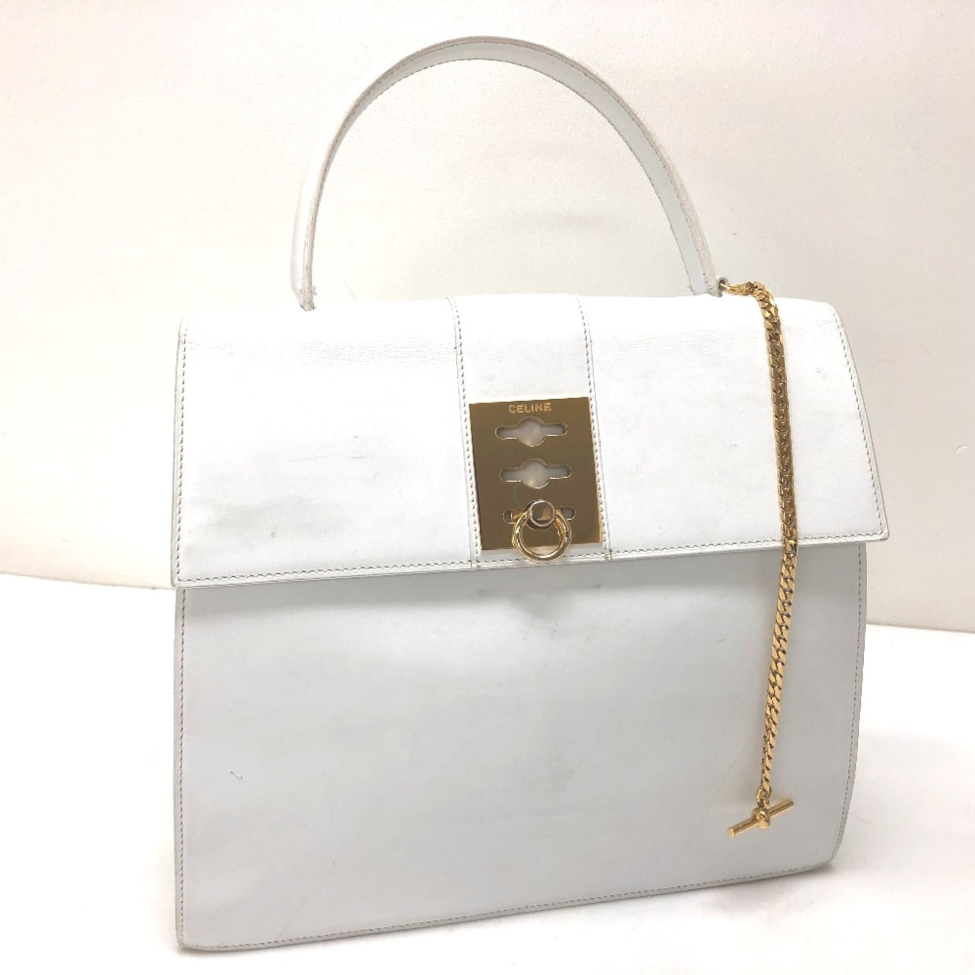 Celine White Leather Handbag (Pre-Owned)