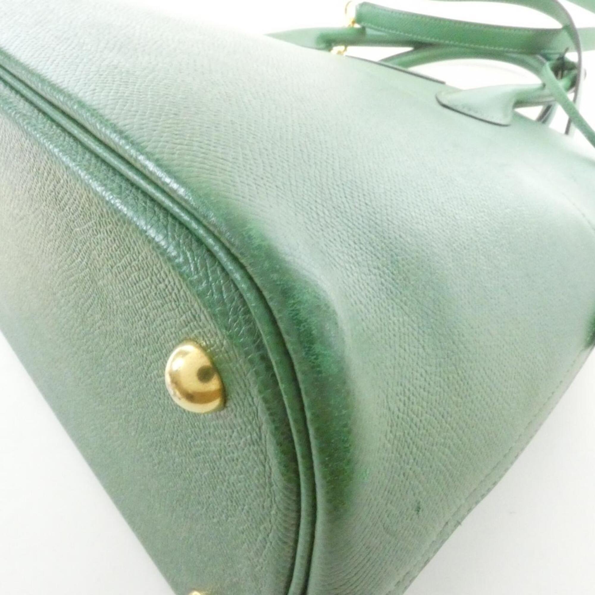 Hermes Green Courchevel Leather Handbag (Pre-Owned)