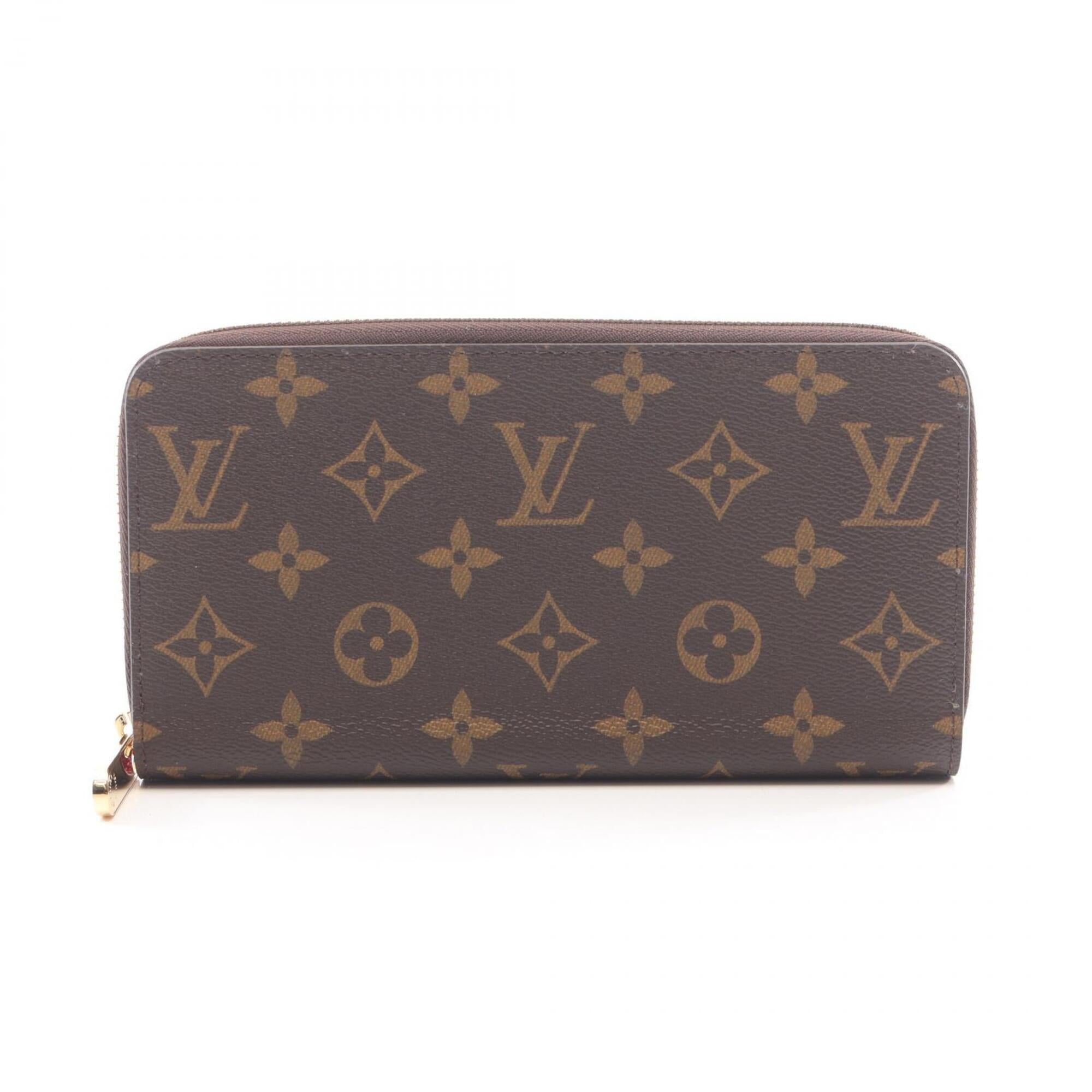 Louis Vuitton Brown Fuchsia Pink Coated Canvas Pvc Long Wallet (Bi-Fold) (Pre-Owned)