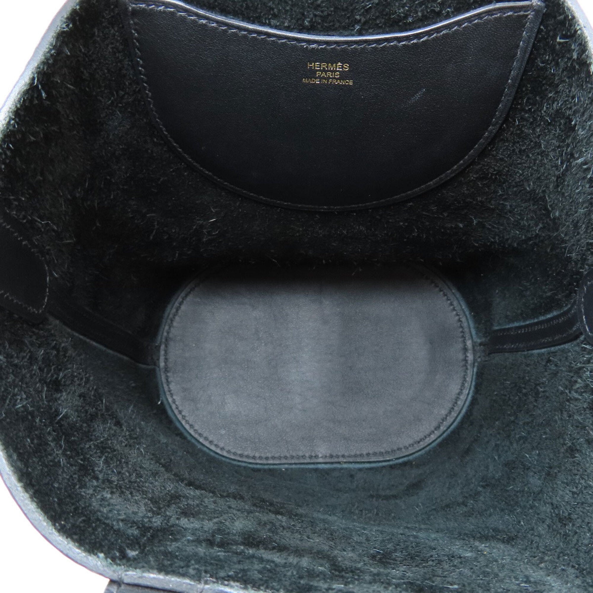 Hermes Black Taurillon Clemence Leather Handbag (Pre-Owned)
