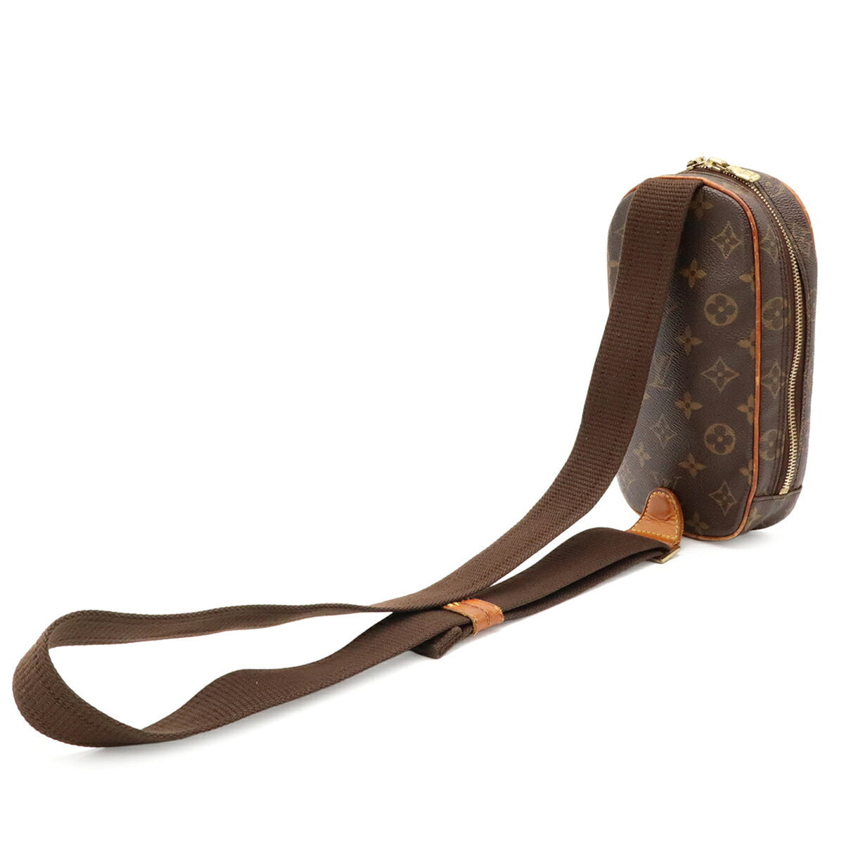 Louis Vuitton Brown Monogram Canvas Pochette Shoulder Bag Sling Bag (Pre-Owned)