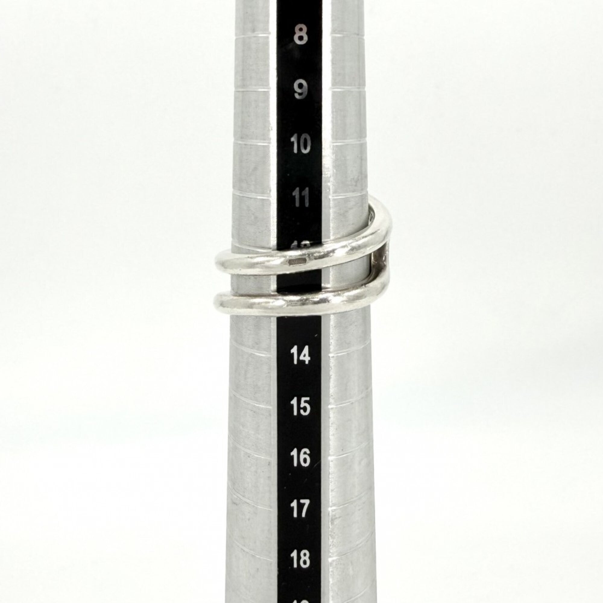 Hermes Silver 925 Band Ring (Pre-Owned)
