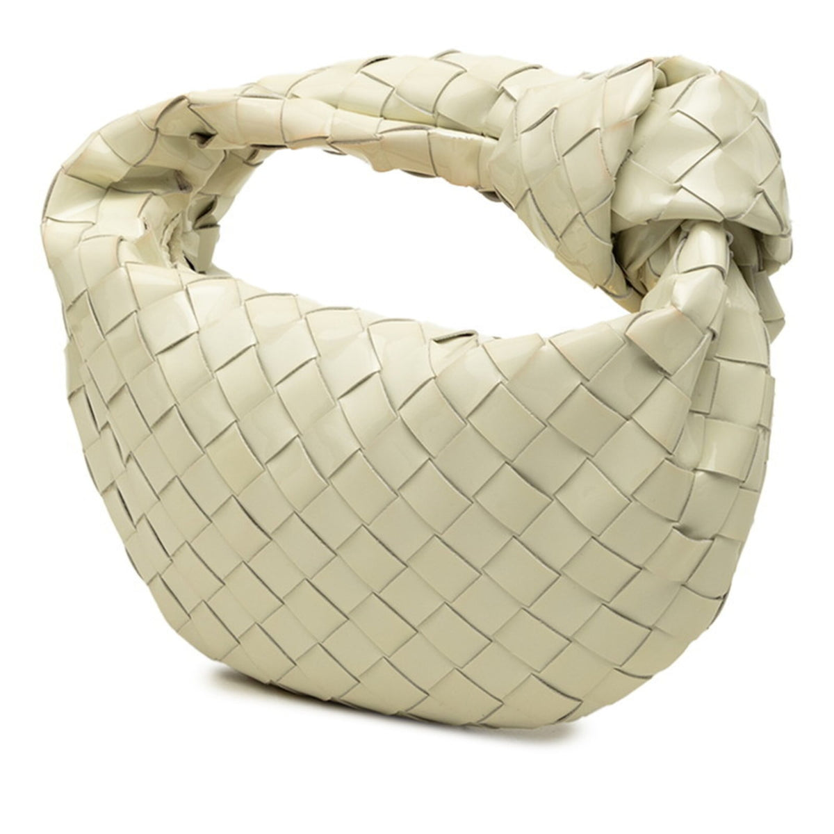 Bottega Veneta White Patent Leather Handbag (Pre-Owned)