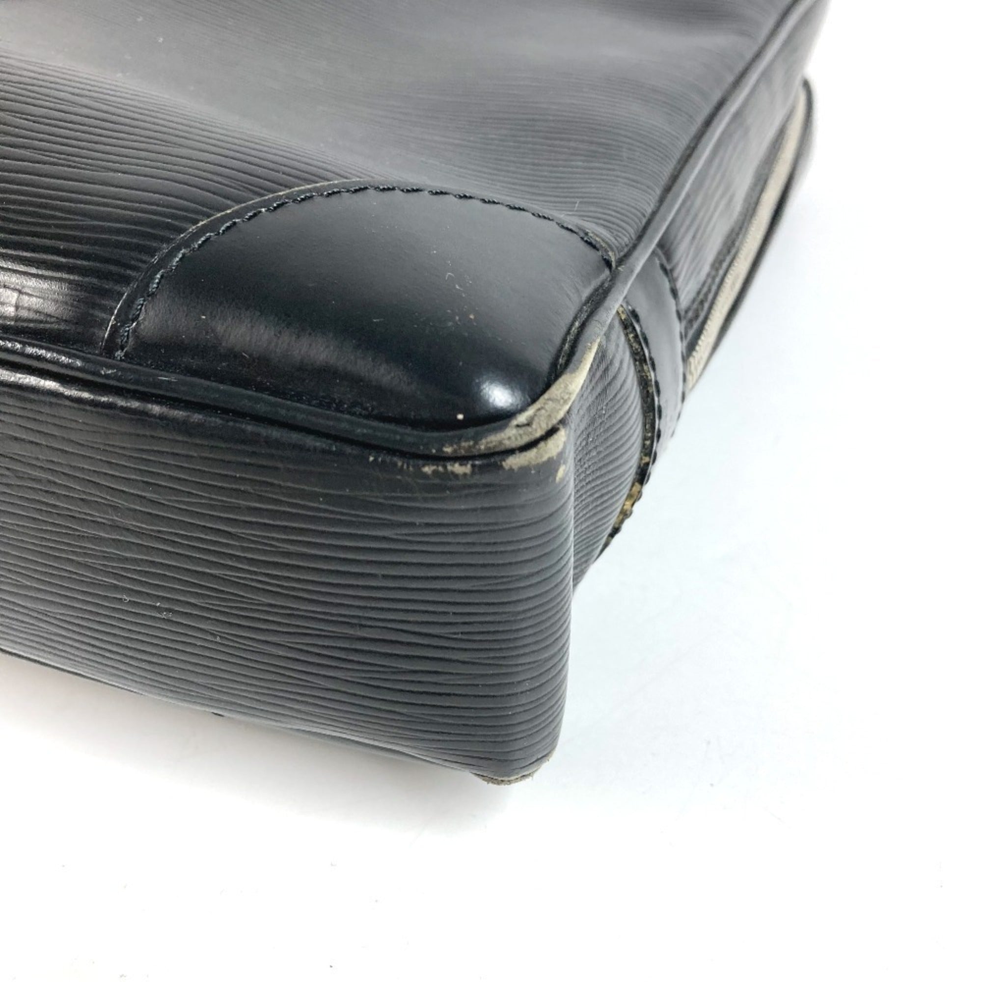 Louis Vuitton Black Noir Epi Leather Briefcase Handbag (Pre-Owned)