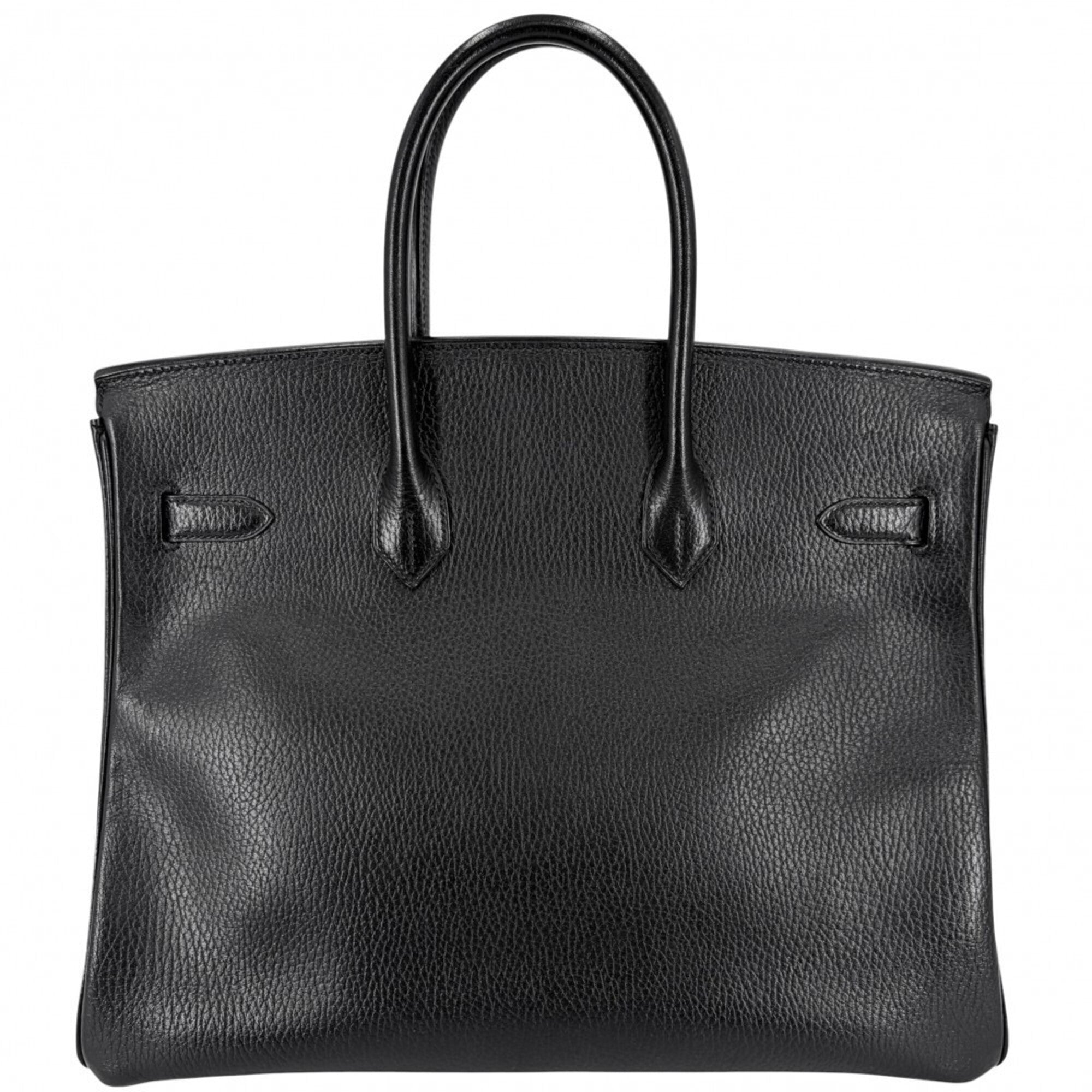 Hermes Black Leather Handbag (Pre-Owned)