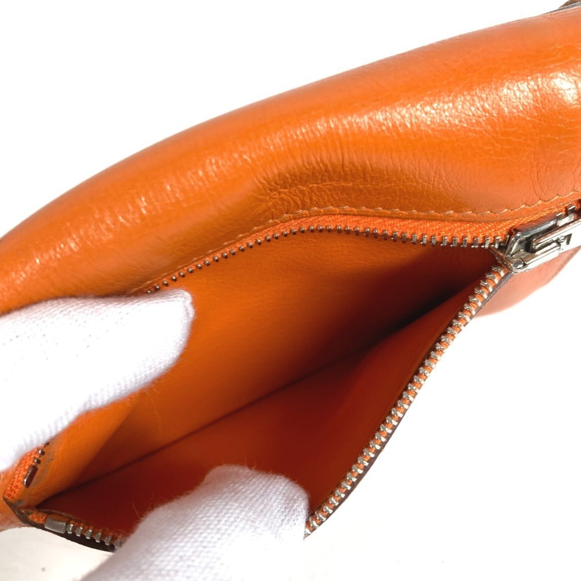 Hermes Orange Swift Leather Wallet (Bi-Fold) (Pre-Owned)