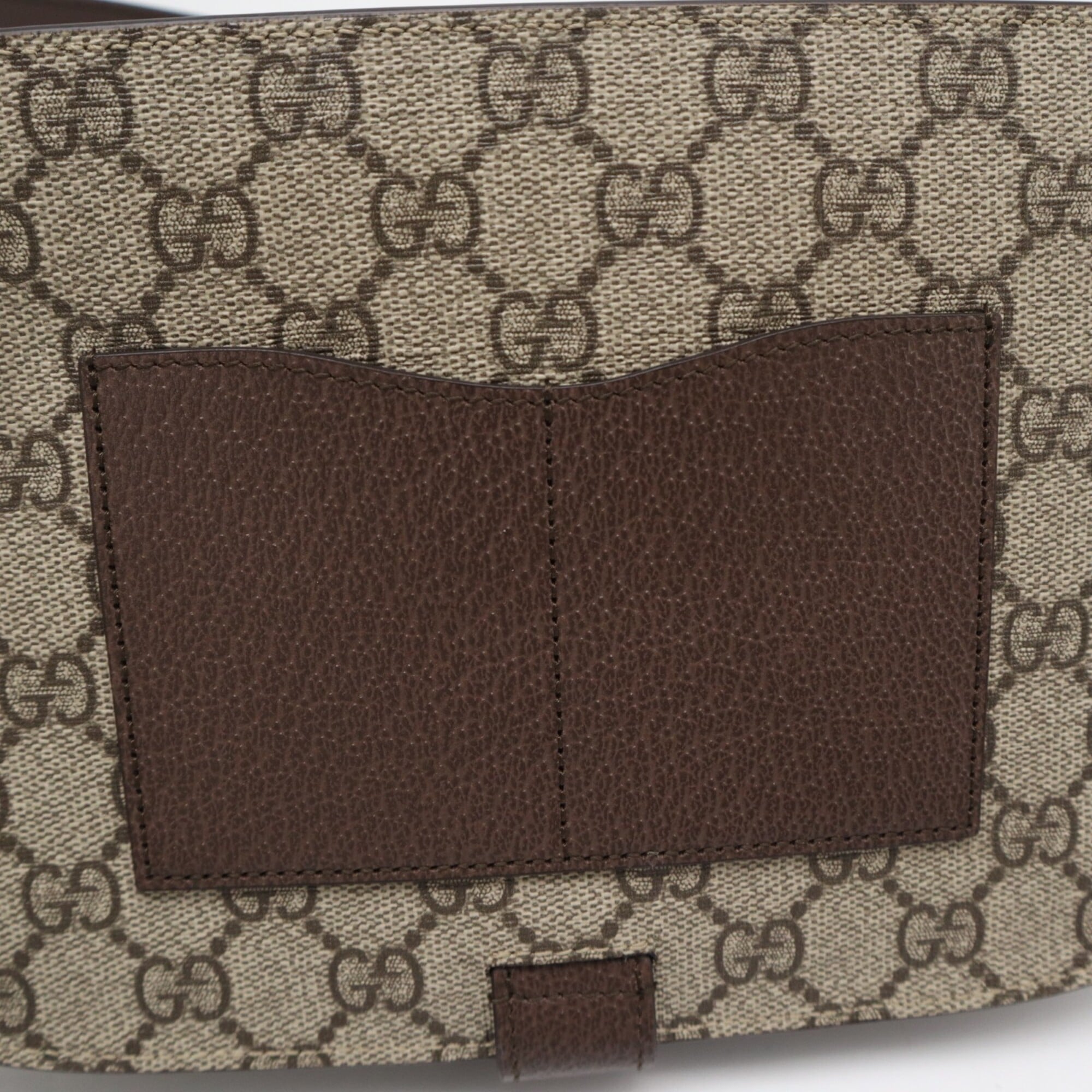 Gucci Beige Brown Gg Supreme Leather Fanny Pack Sling Bag (Pre-Owned)