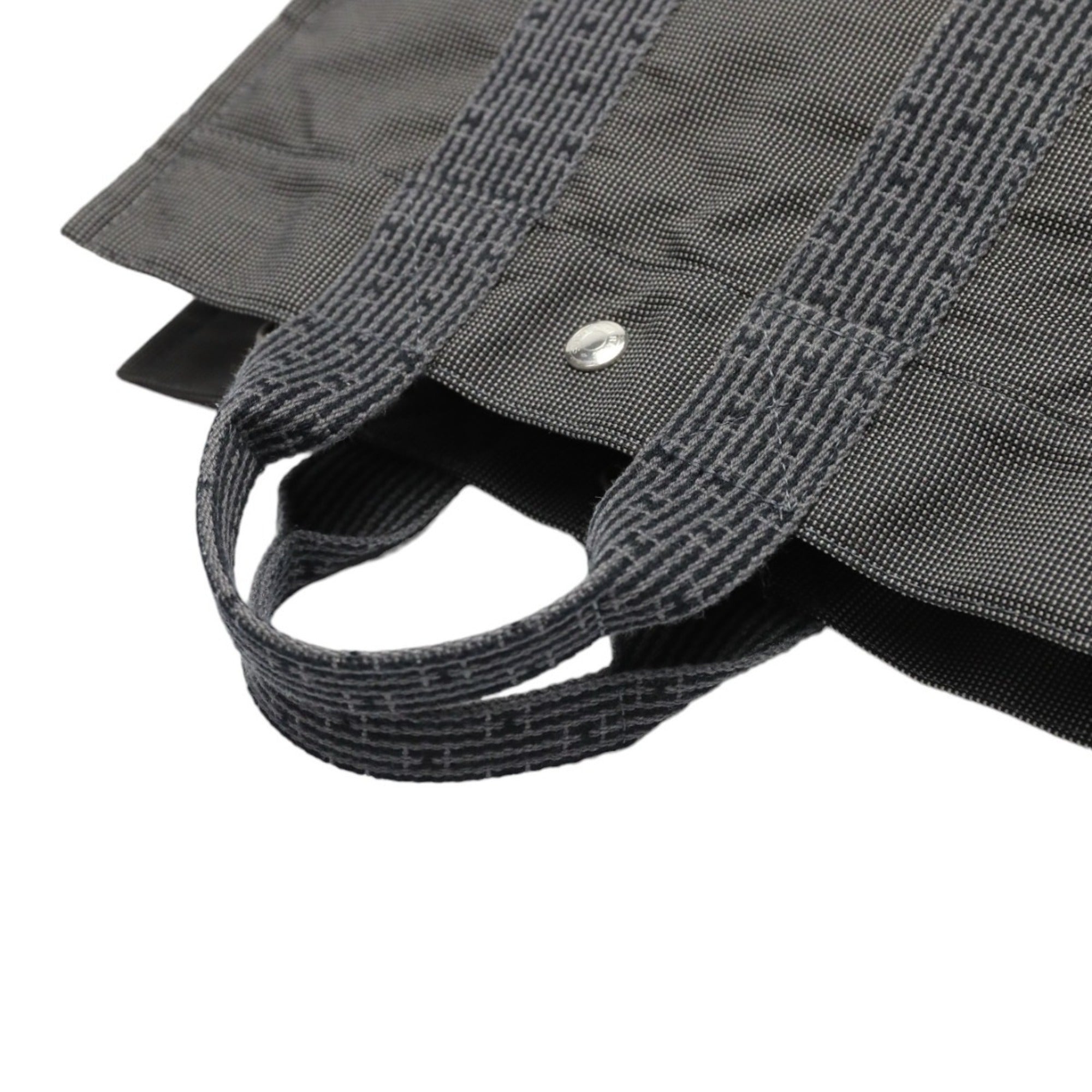 Hermes Gray Canvas Handbag (Pre-Owned)