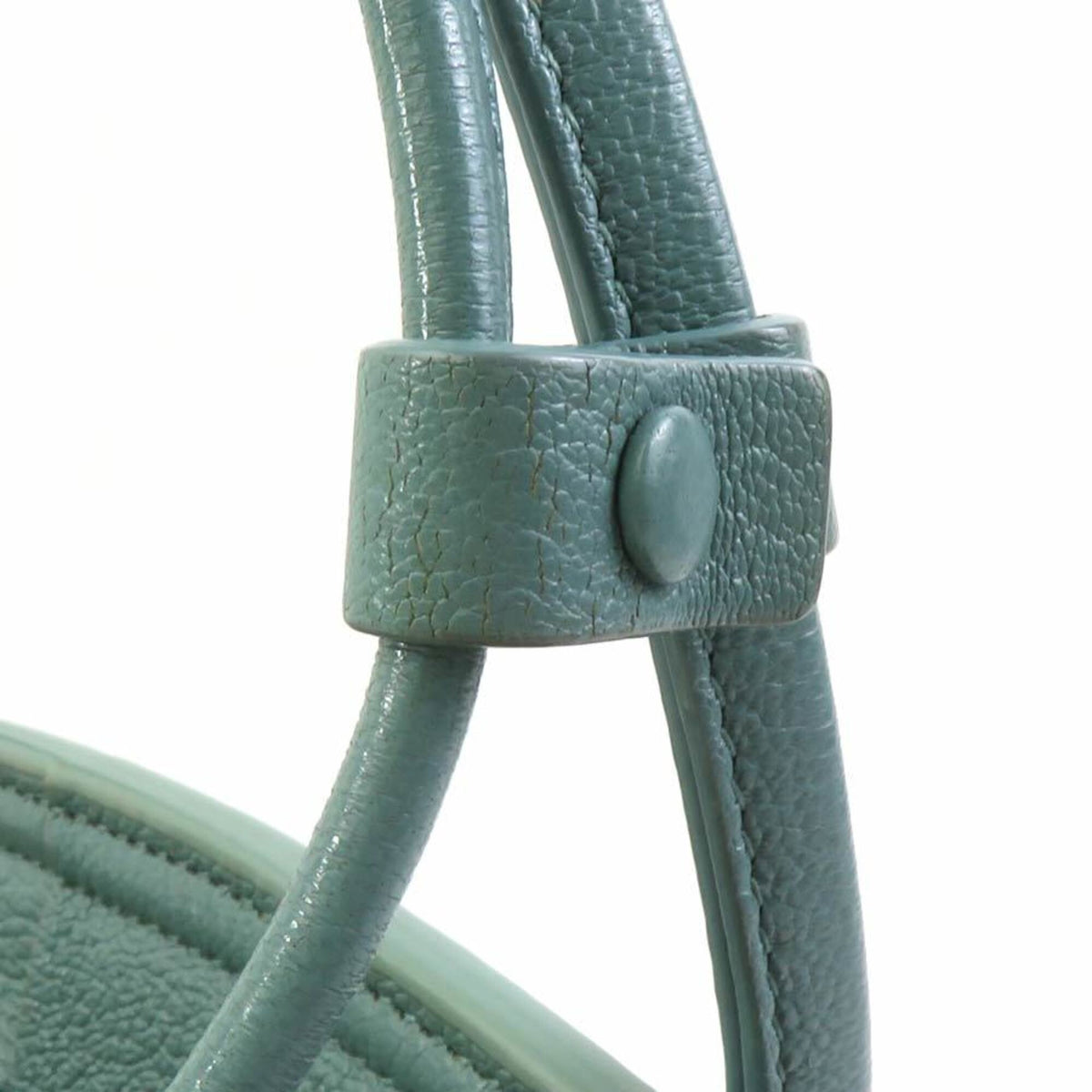 Bottega Veneta Green Leather Handbag Shoulder Bag (Pre-Owned)