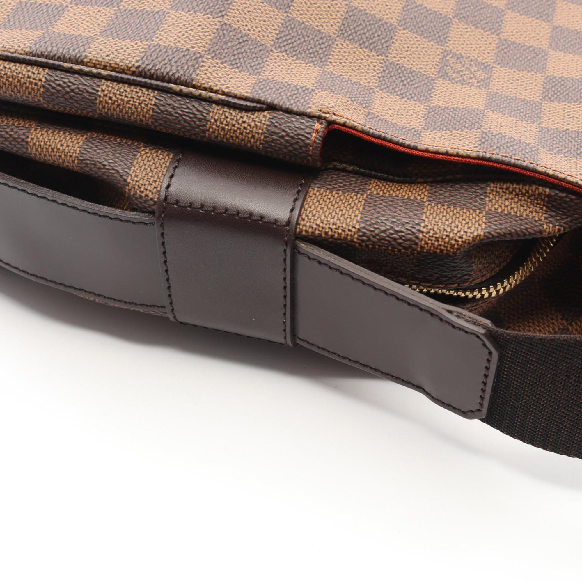 Louis Vuitton Damier Brown Ebene Coated Canvas Leather Shoulder Bag (Pre-Owned)