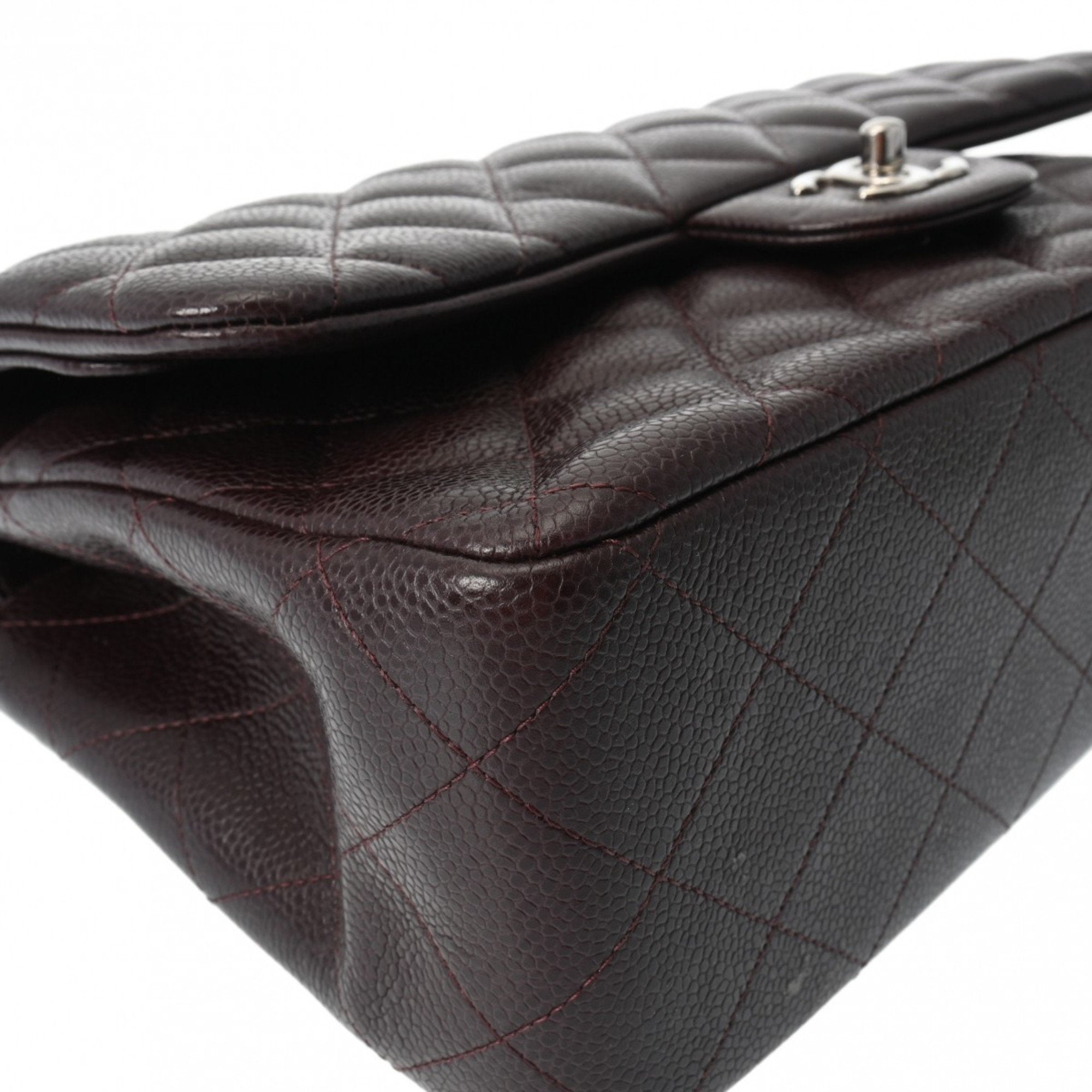 Chanel Purple Caviar Leather Shoulder Bag (Pre-Owned)
