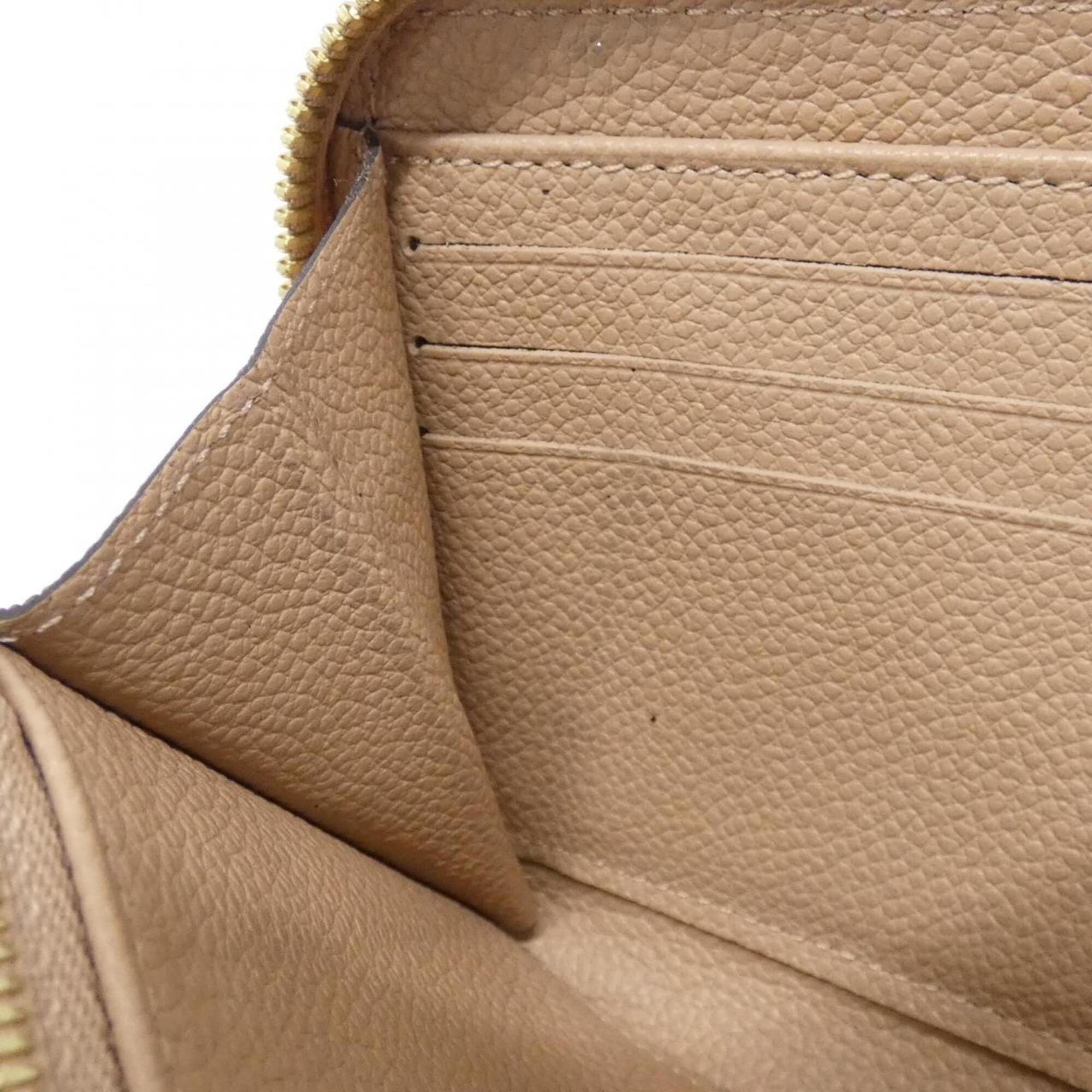 Louis Vuitton Monogram Empreinte Taupe Leather Long Wallet (Bi-Fold) (Pre-Owned)
