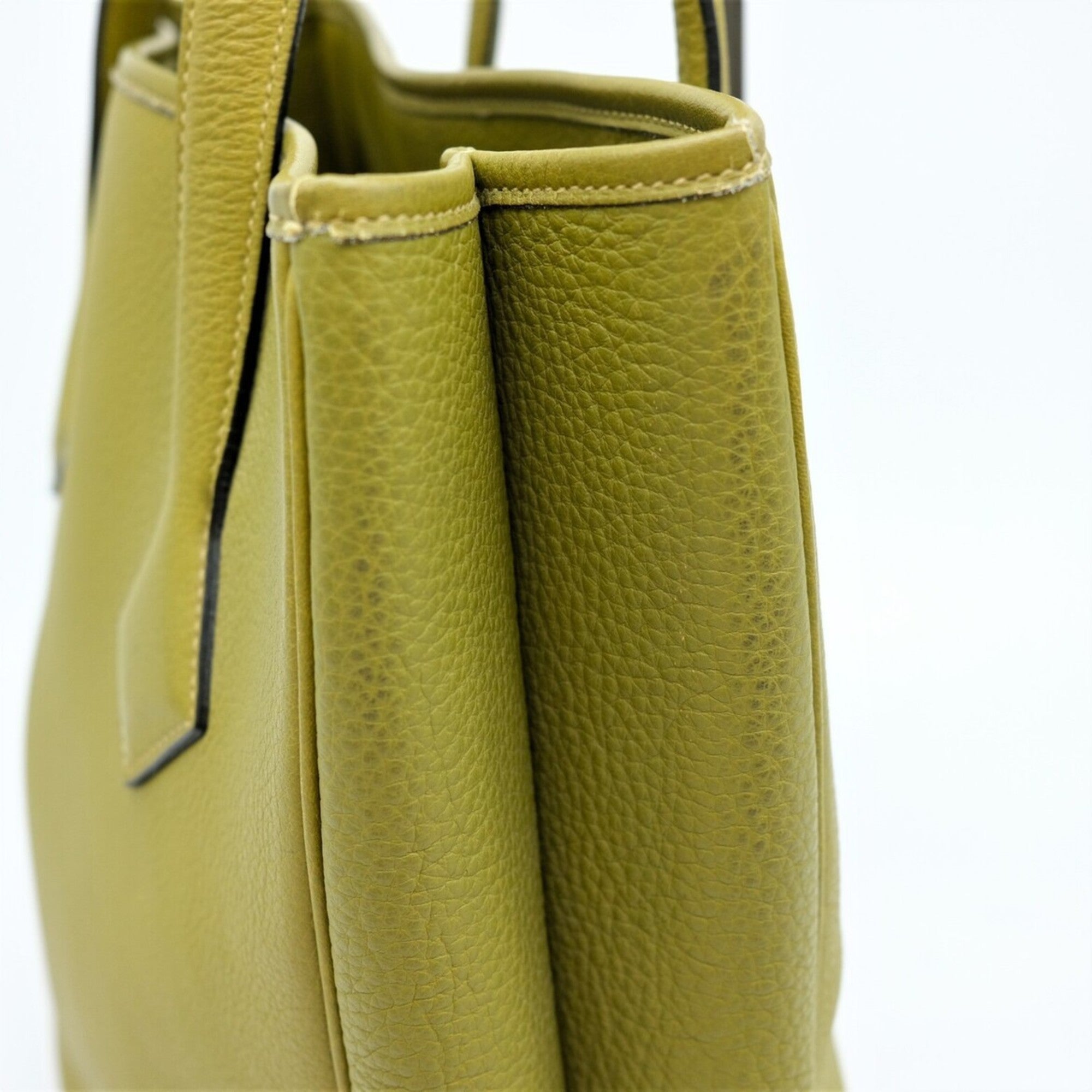 Hermes Anis Green Taurillon Clemence Leather Tote Bag (Pre-Owned)