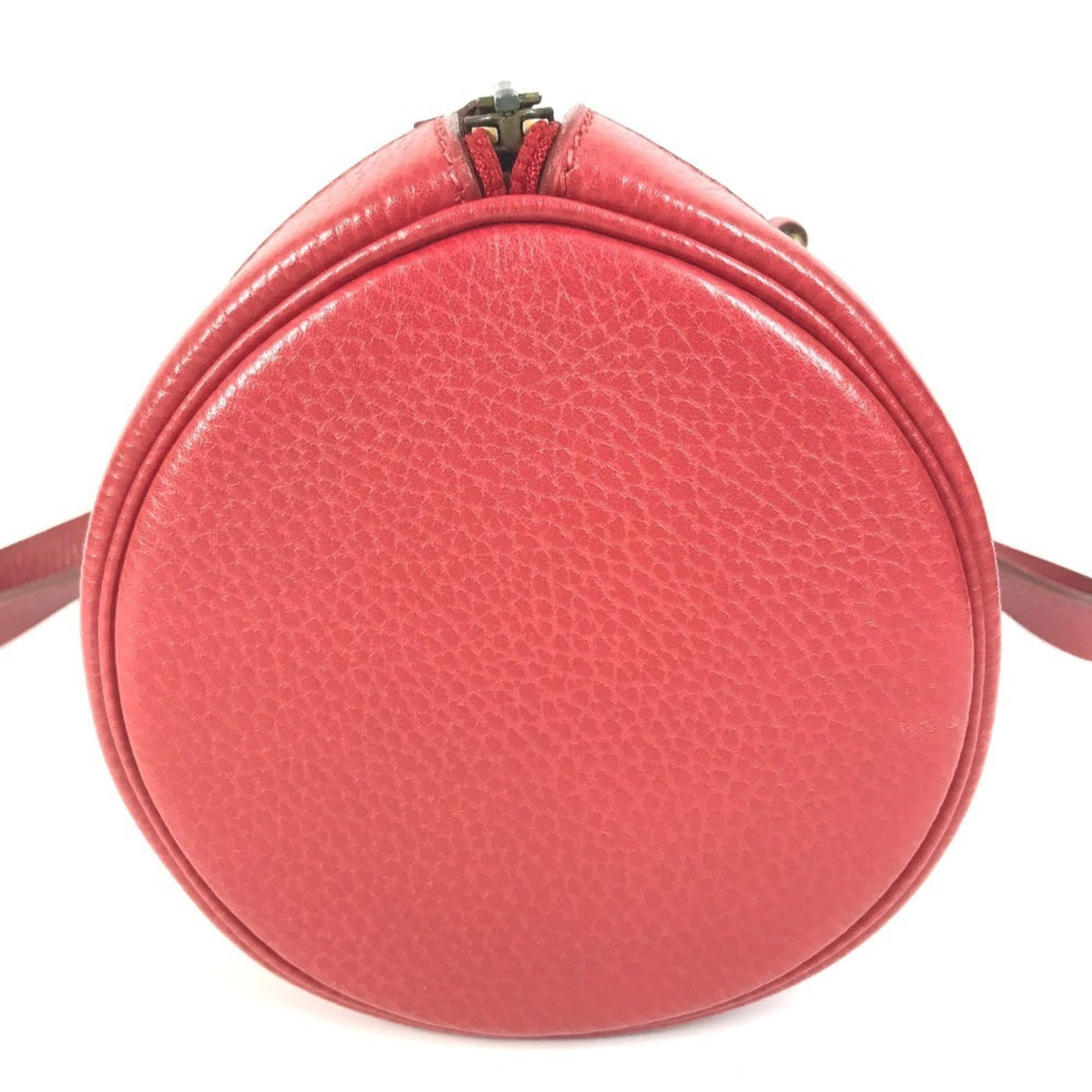 Hermes Red Color Ardennes Leather Boston Bag Handbag (Pre-Owned)
