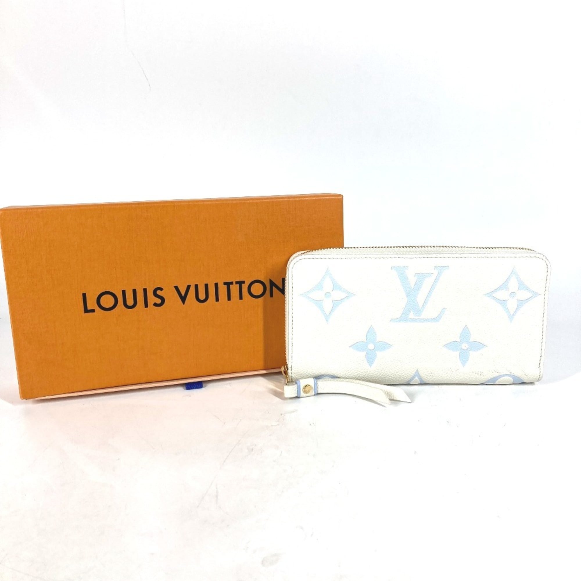 Louis Vuitton Monogram Empreinte Blue White Monogram Empreinte Long Bill Wallet (Bi-Fold) (Pre-Owned)