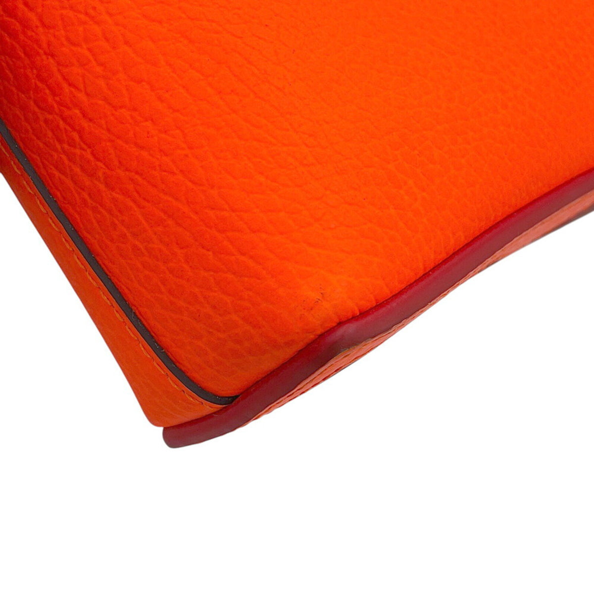 Christian Louboutin Neon Orange Leather Handbag (Pre-Owned)