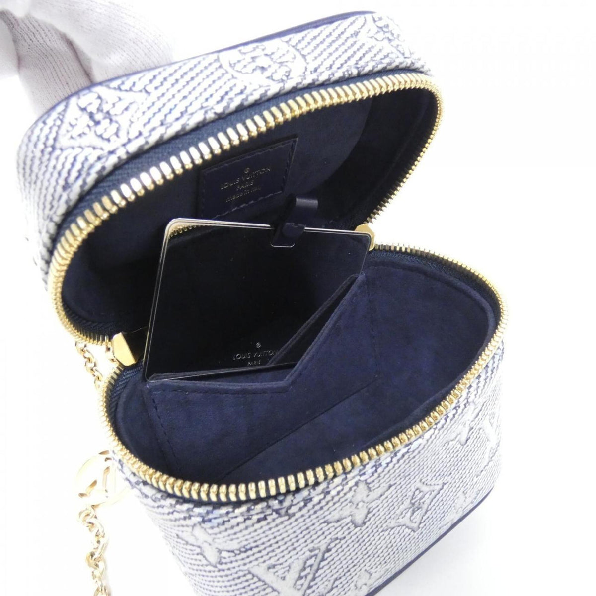 Louis Vuitton Blue Cotton Handbag (Pre-Owned)