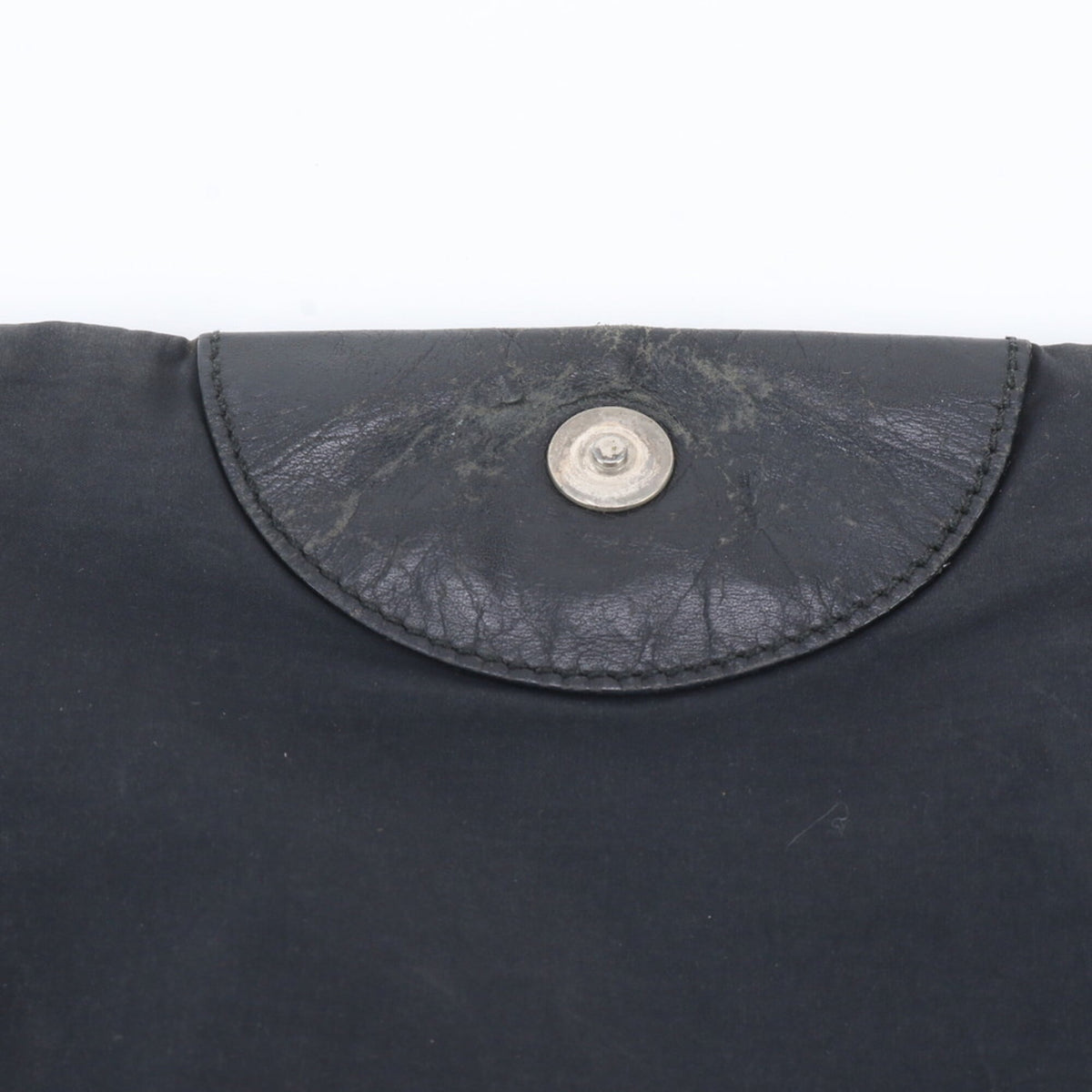 Salvatore Ferragamo Black Leather Nylon Handbag Shoulder Bag Tote Bag (Pre-Owned)