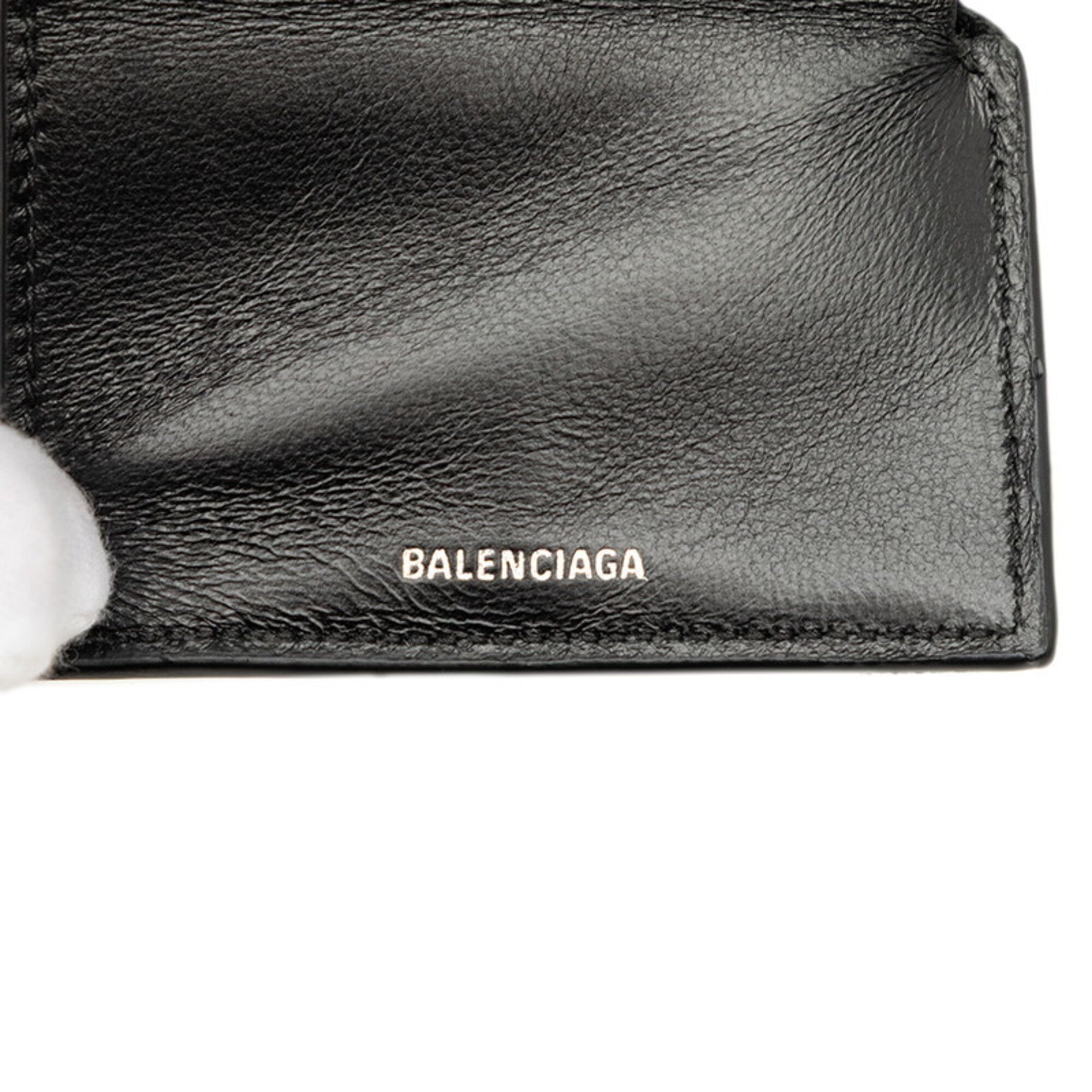 Balenciaga Black Leather Wallet (Tri-Fold) (Pre-Owned)