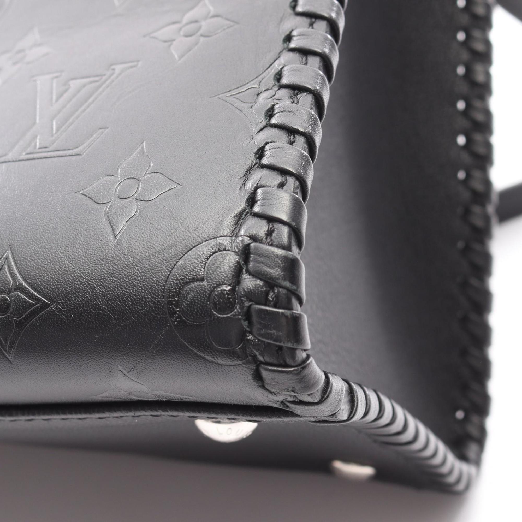 Louis Vuitton Black Leather Tote Bag (Pre-Owned)