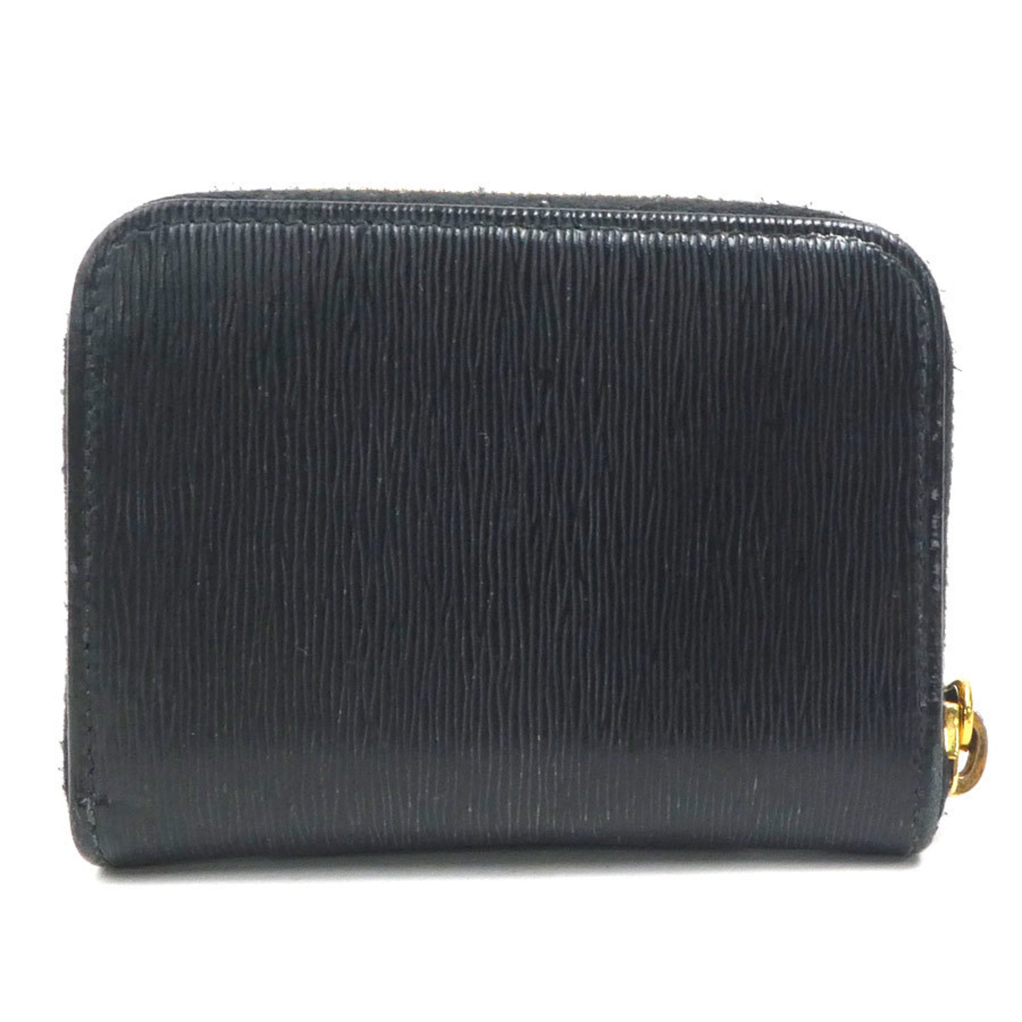 Prada Black Leather Coin Purse/Coin Case (Pre-Owned)