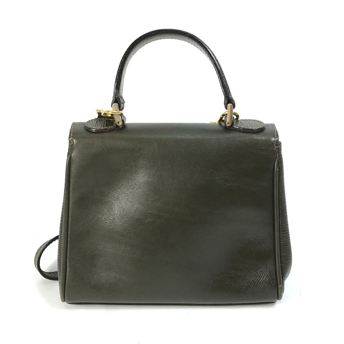 Fendi Khaki Leather Handbag Shoulder Bag (Pre-Owned)