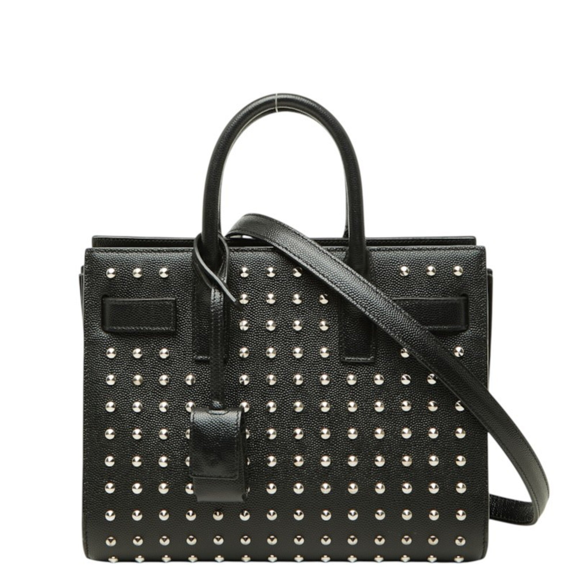 Saint Laurent Black Leather Handbag Shoulder Bag (Pre-Owned)