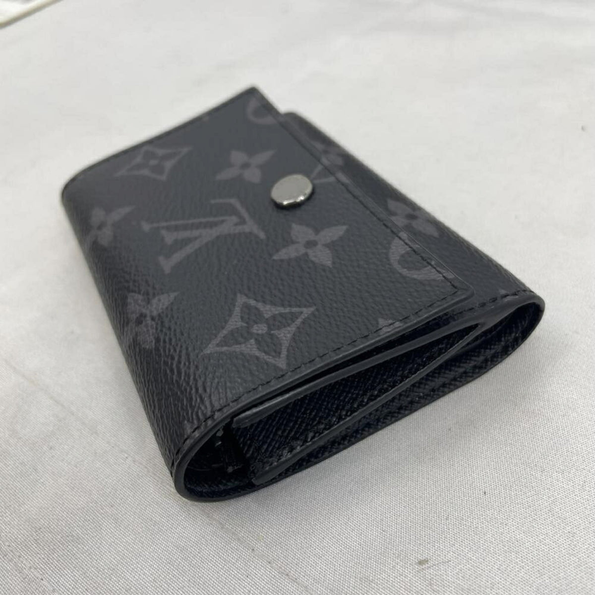 Louis Vuitton Black Monogram Wallet (Tri-Fold) (Pre-Owned)