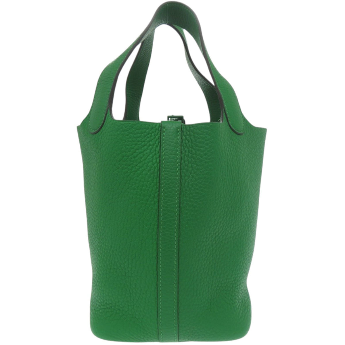 Hermes Green Taurillon Clemence Leather Handbag (Pre-Owned)