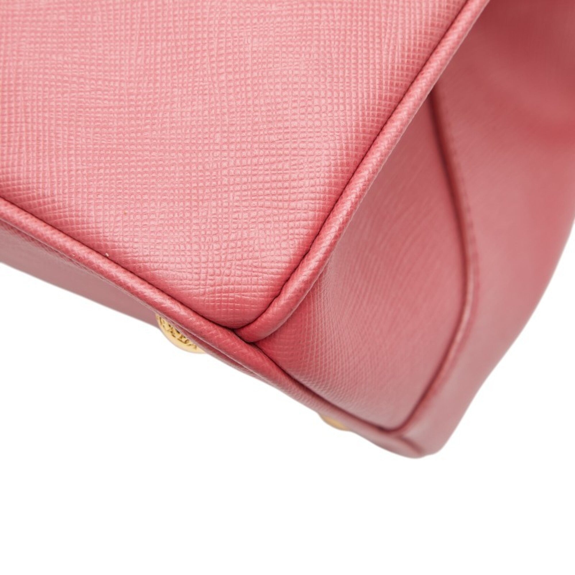 Prada Pink Leather Handbag Shoulder Bag (Pre-Owned)