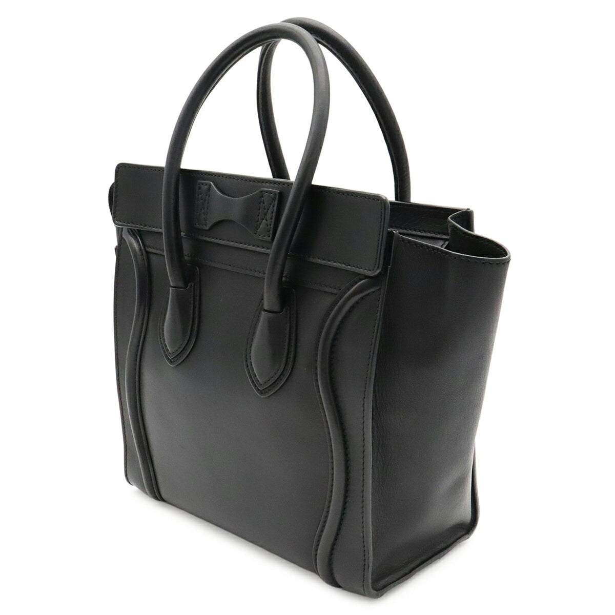 Celine Luggage Black Leather Handbag Tote Bag (Pre-Owned)