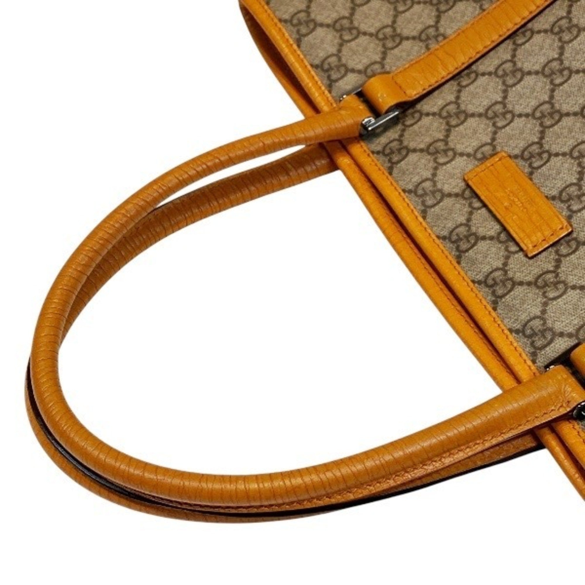 Gucci Beige Gg Supreme Handbag Tote Bag (Pre-Owned)