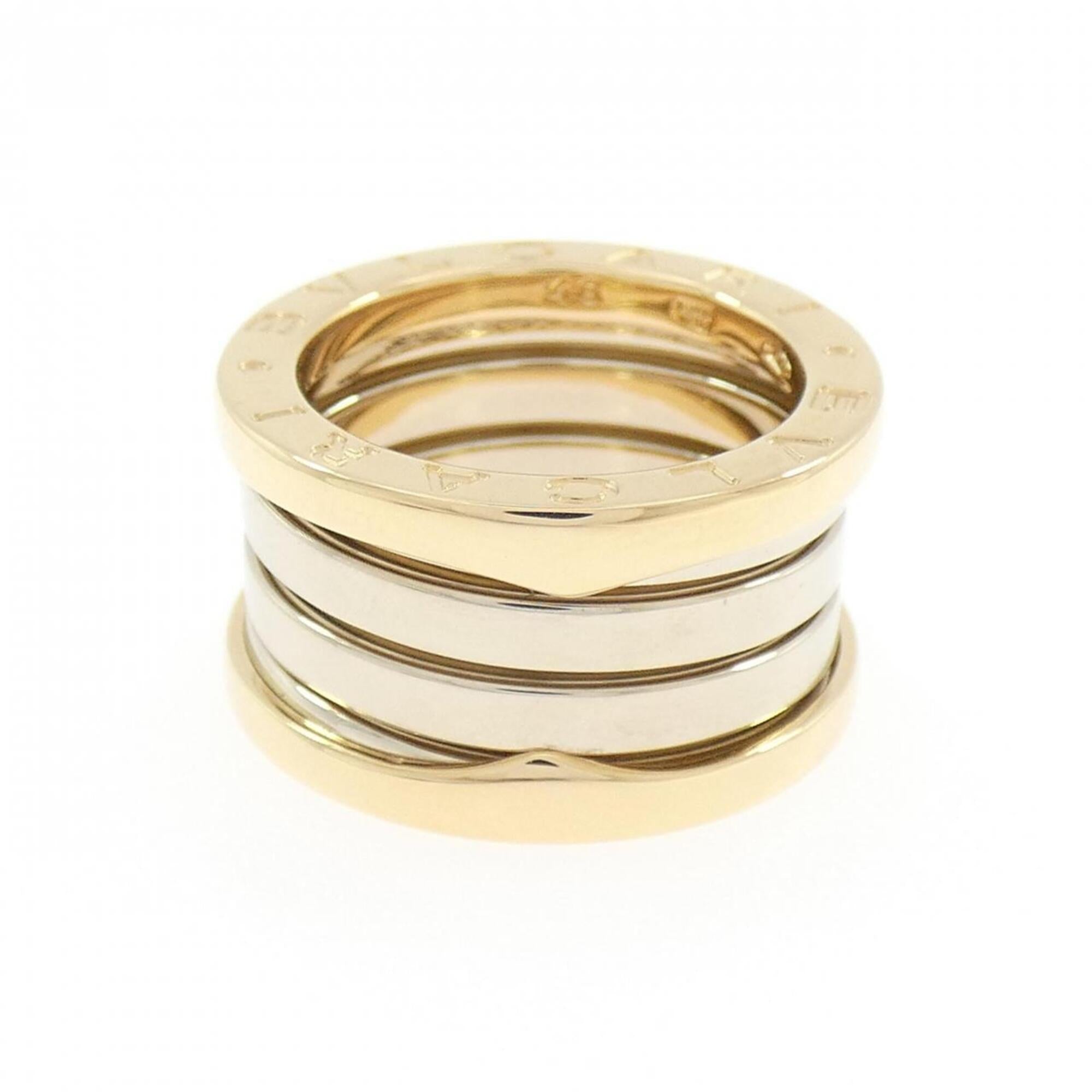 Bvlgari Yellow Gold (18K) White Gold (18K) Band Ring (Pre-Owned)